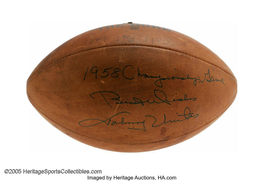 Football from 1958 NFL Championship game up for auction