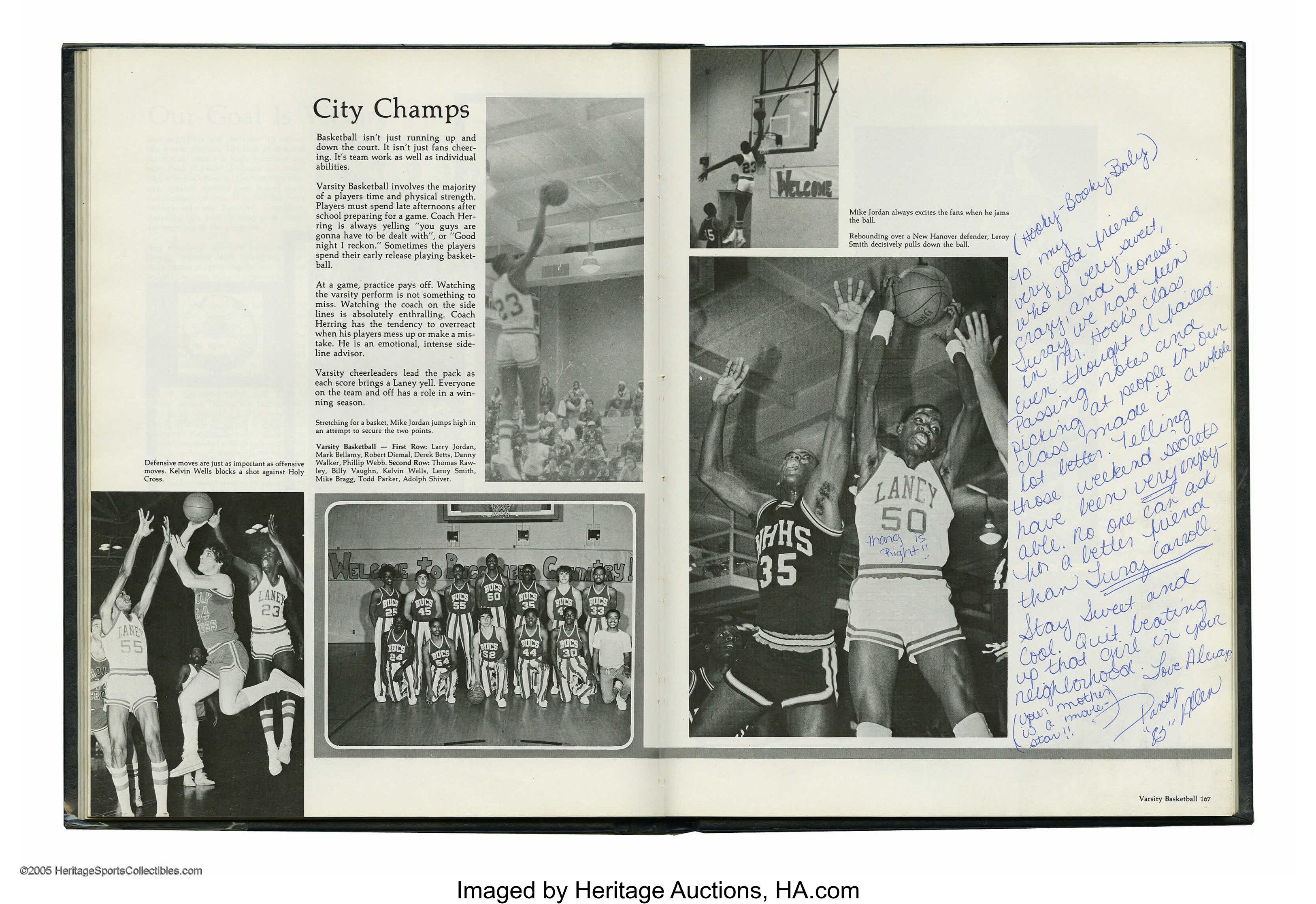 1979 Michael Jordan Laney High School Yearbook. Little could the