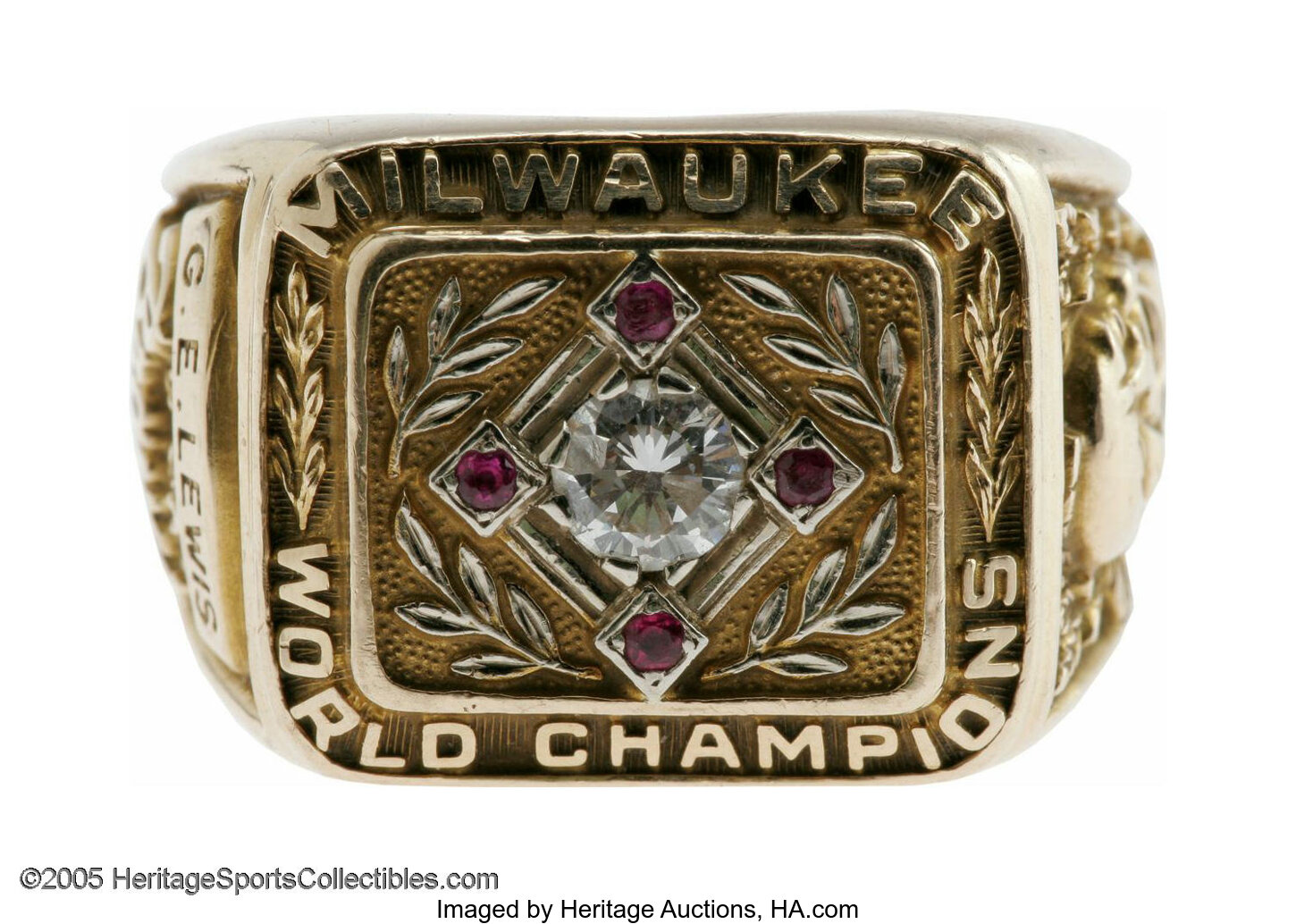 1957 Milwaukee Braves World Series Championsip Ring - www