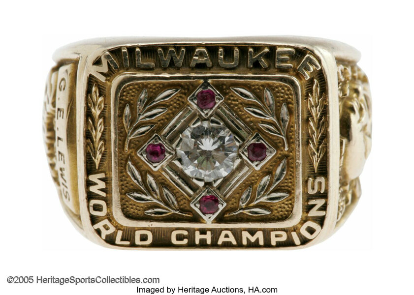 1957 Milwaukee Braves World Championship Ring Presented to