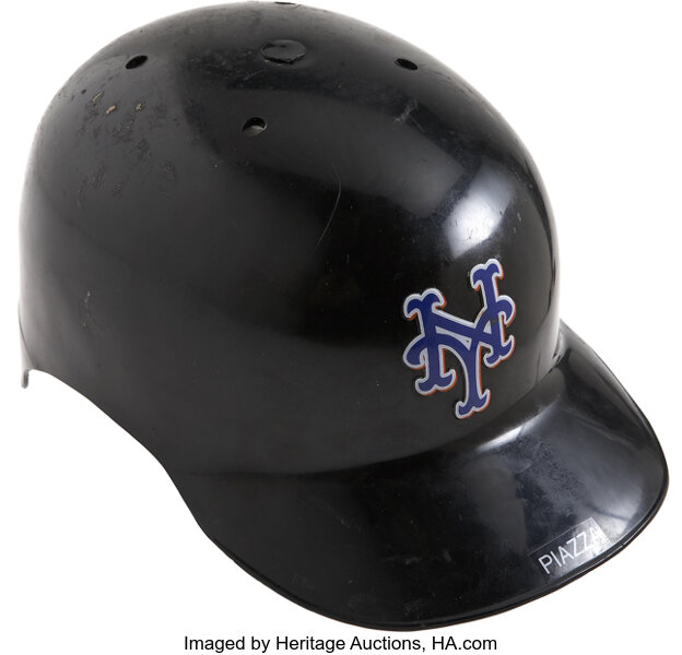 1998-99 Mike Piazza Game Worn Batting Helmet. Despite being the last, Lot  #6204