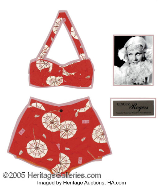 Ginger Rogers Framed Swimsuit. Though she is best remembered as a