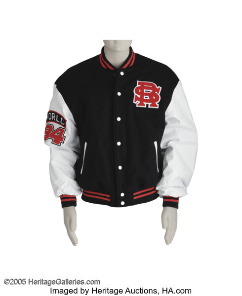 Rolling Stones 1994 Tour Jacket. Varsity-style blue-and-white