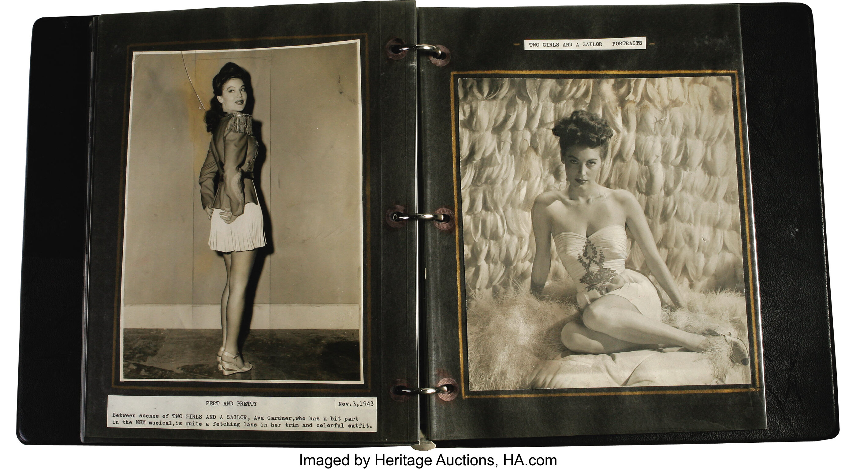 Ava Gardner Movie Life Scrapbook. This black three-ring binder, | Lot  #22012 | Heritage Auctions