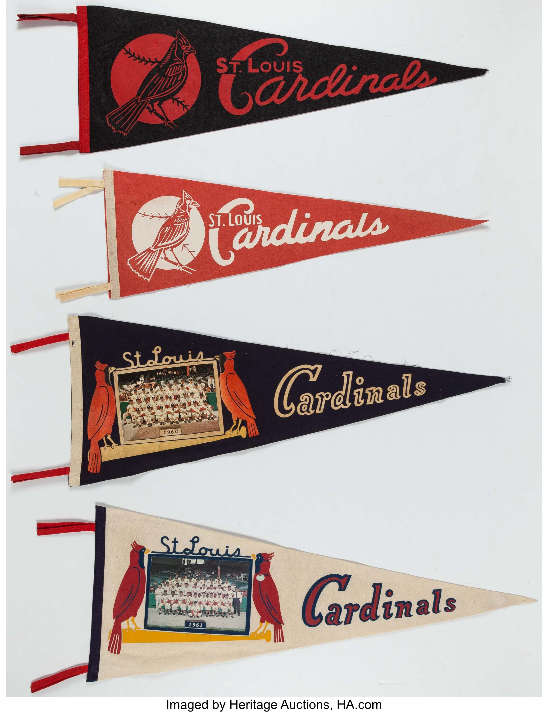 Framed 1960s St Louis Cardinals MLB Vintage Mini Pennant 