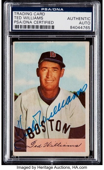 Ted Williams Autograph Example