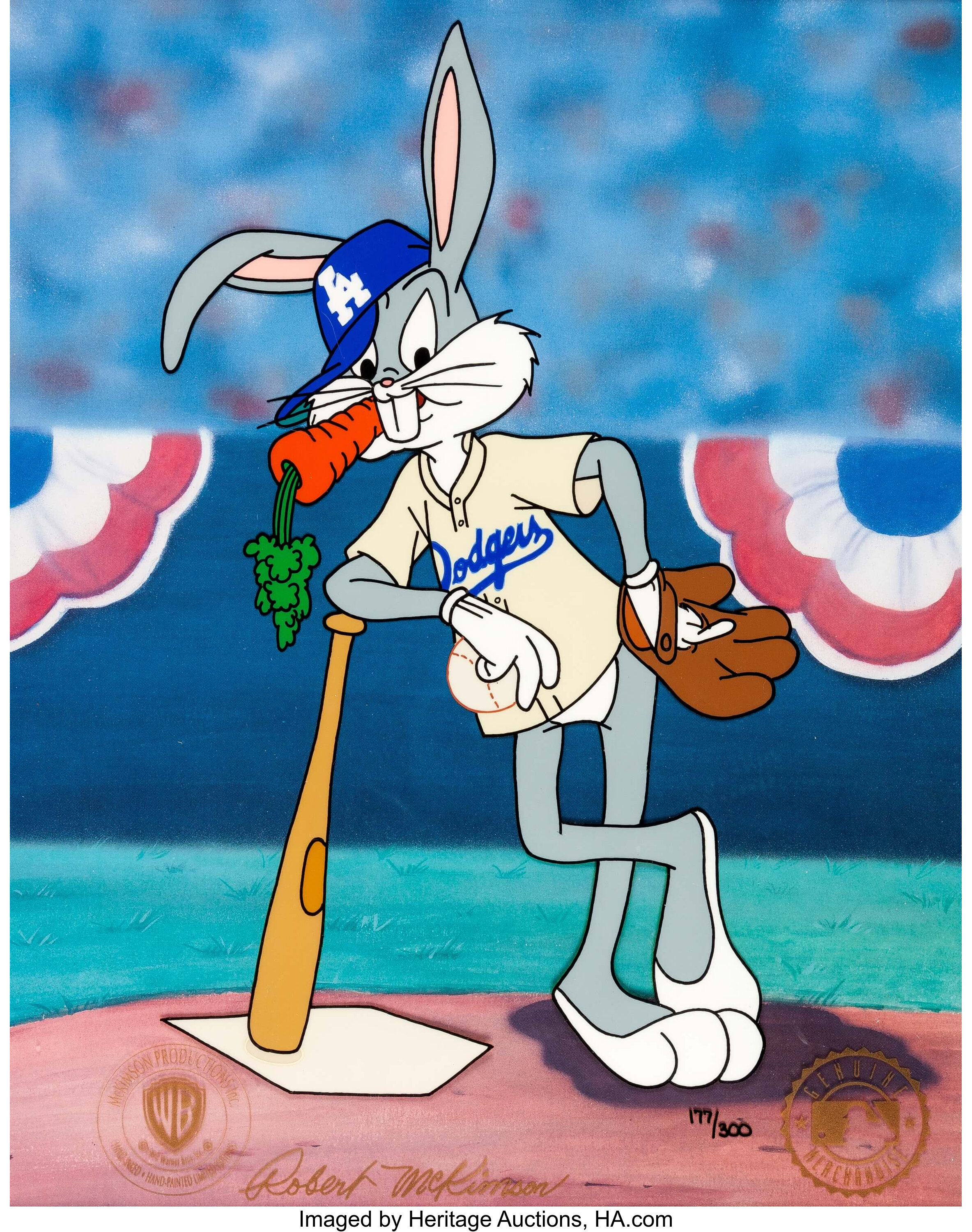 Los Angeles Dodgers 14 x 20 Looney Tunes Limited Edition Fine