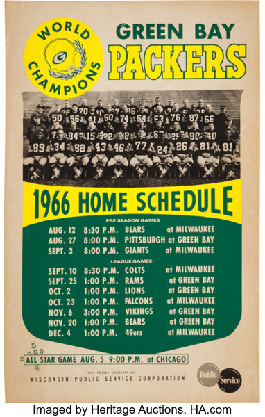 Nfl Green Bay Packers 2023 Preseason Schedule Poster in 2023