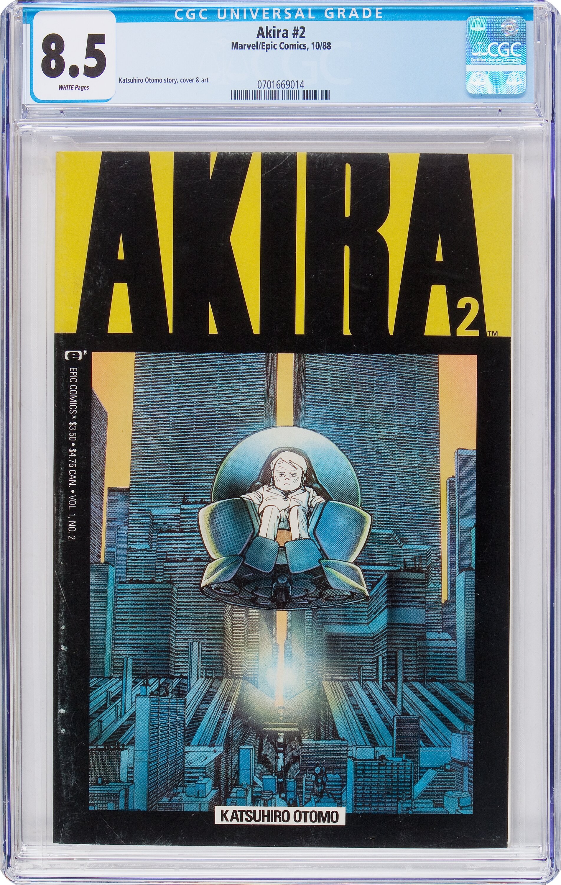 Akira 2 Marvel 19 Cgc Vf 8 5 White Pages Modern Age Lot Heritage Auctions