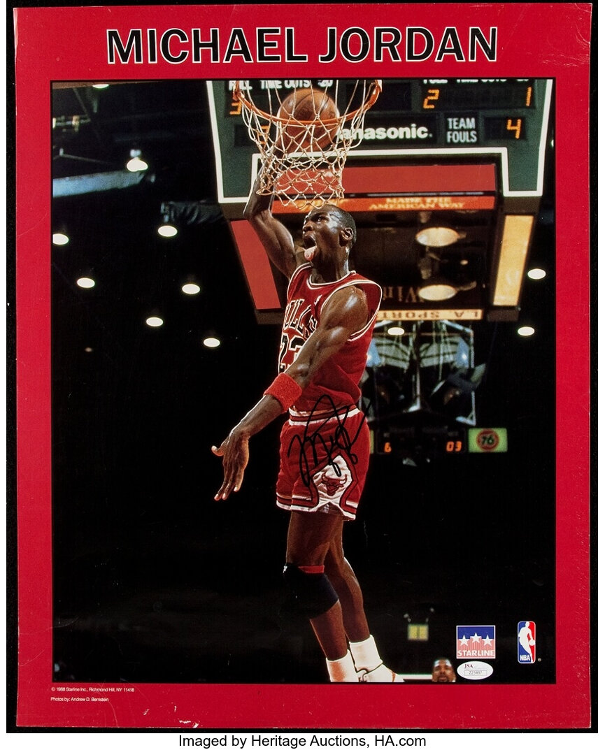 1980's Michael Jordan Signed Starline Poster. Autographs