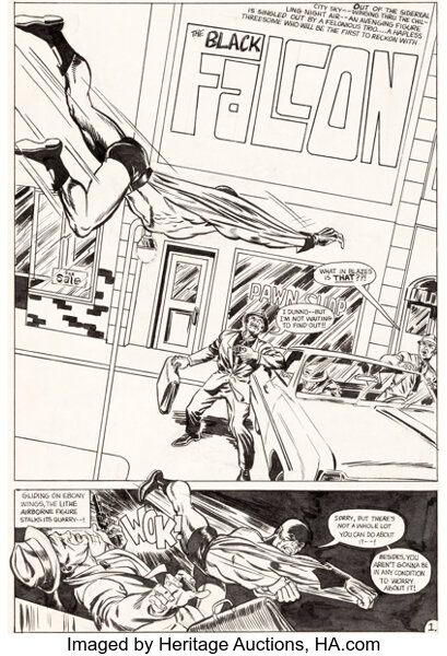 Rich Buckler Black Falcon Unpublished Story Page 1