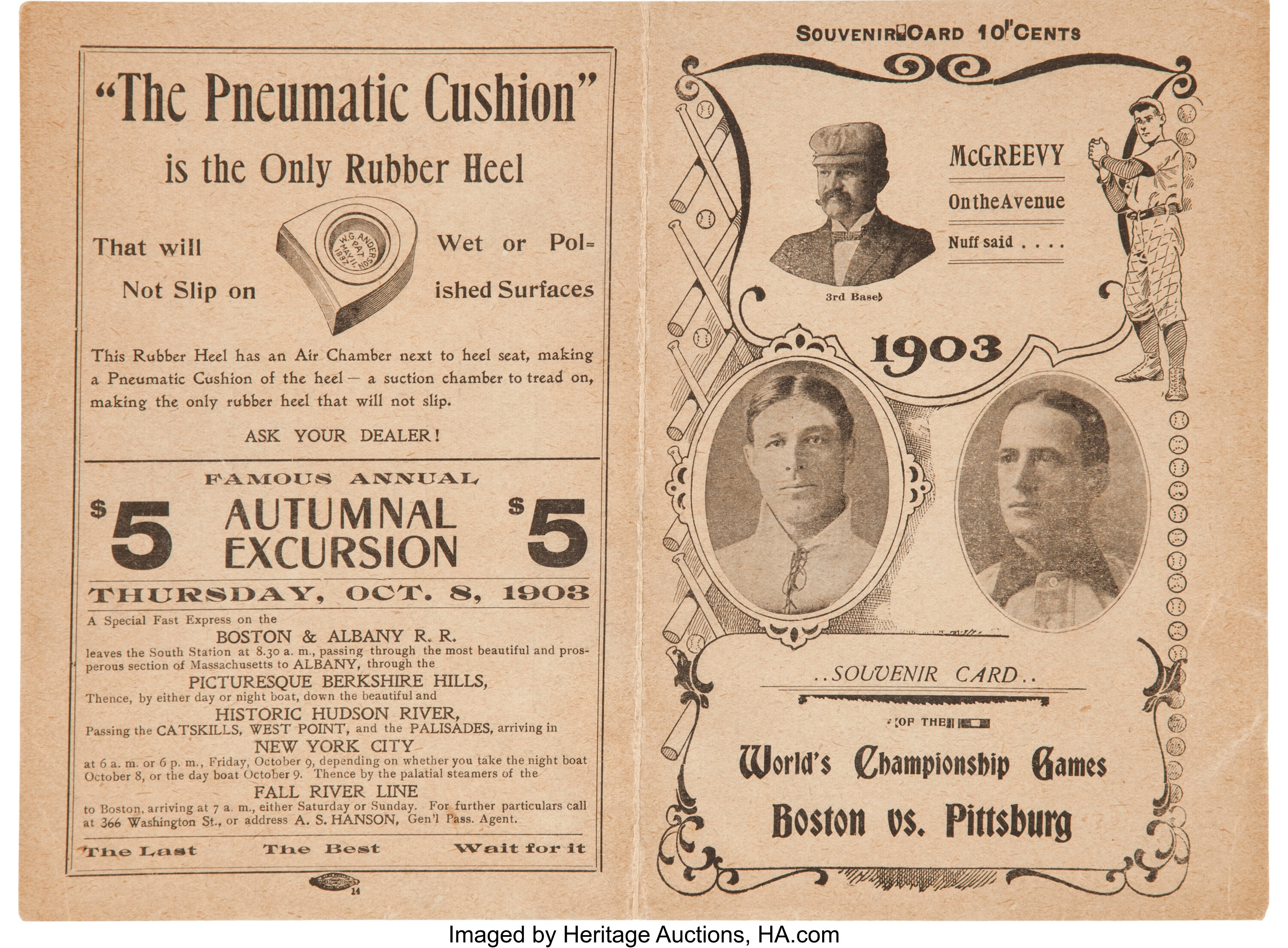 5-cent program from 1903 World Series hits $241,500