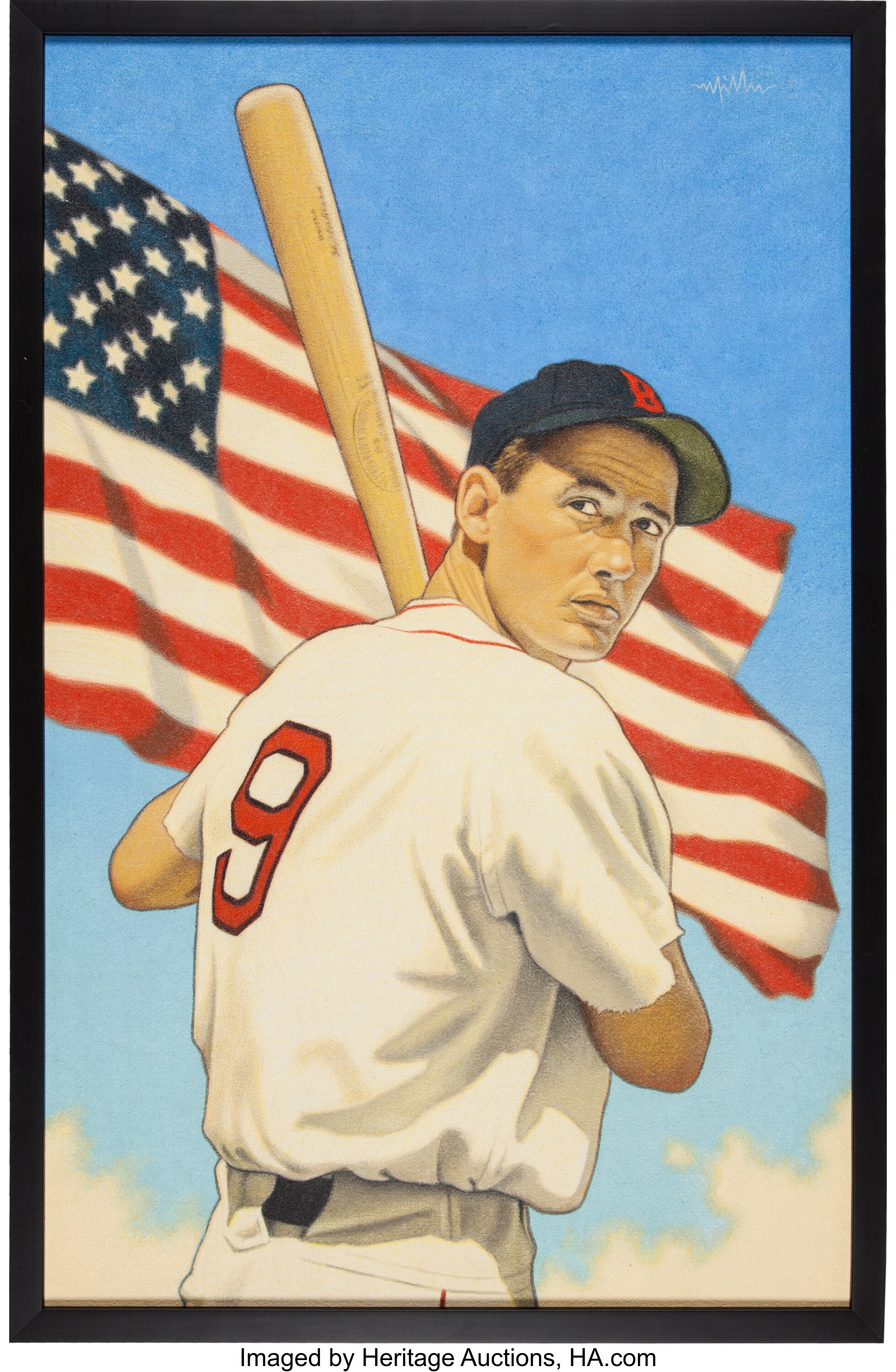 2017 Ted Williams "American" Original Artwork by Arthur Miller. . Lot — free download