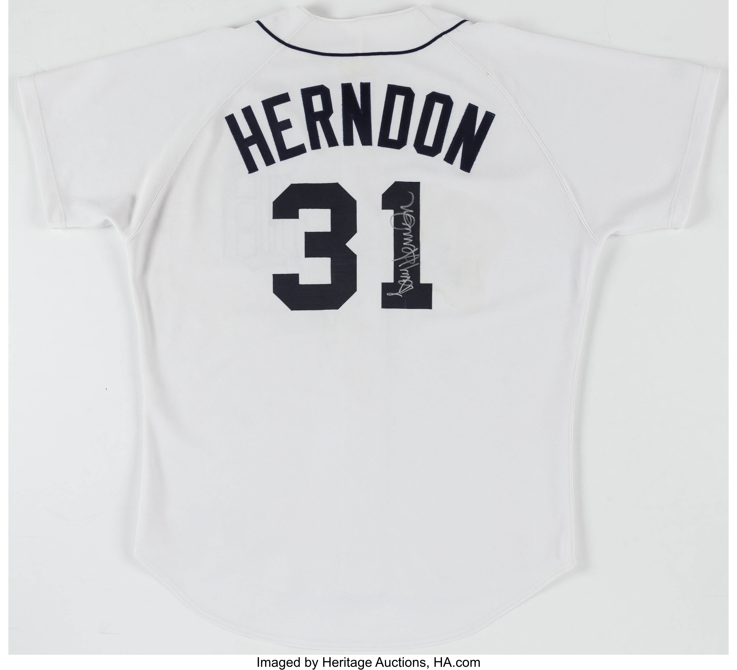 1993 Larry Herndon Detroit Tigers Coach's Jersey. .  Baseball, Lot  #51109