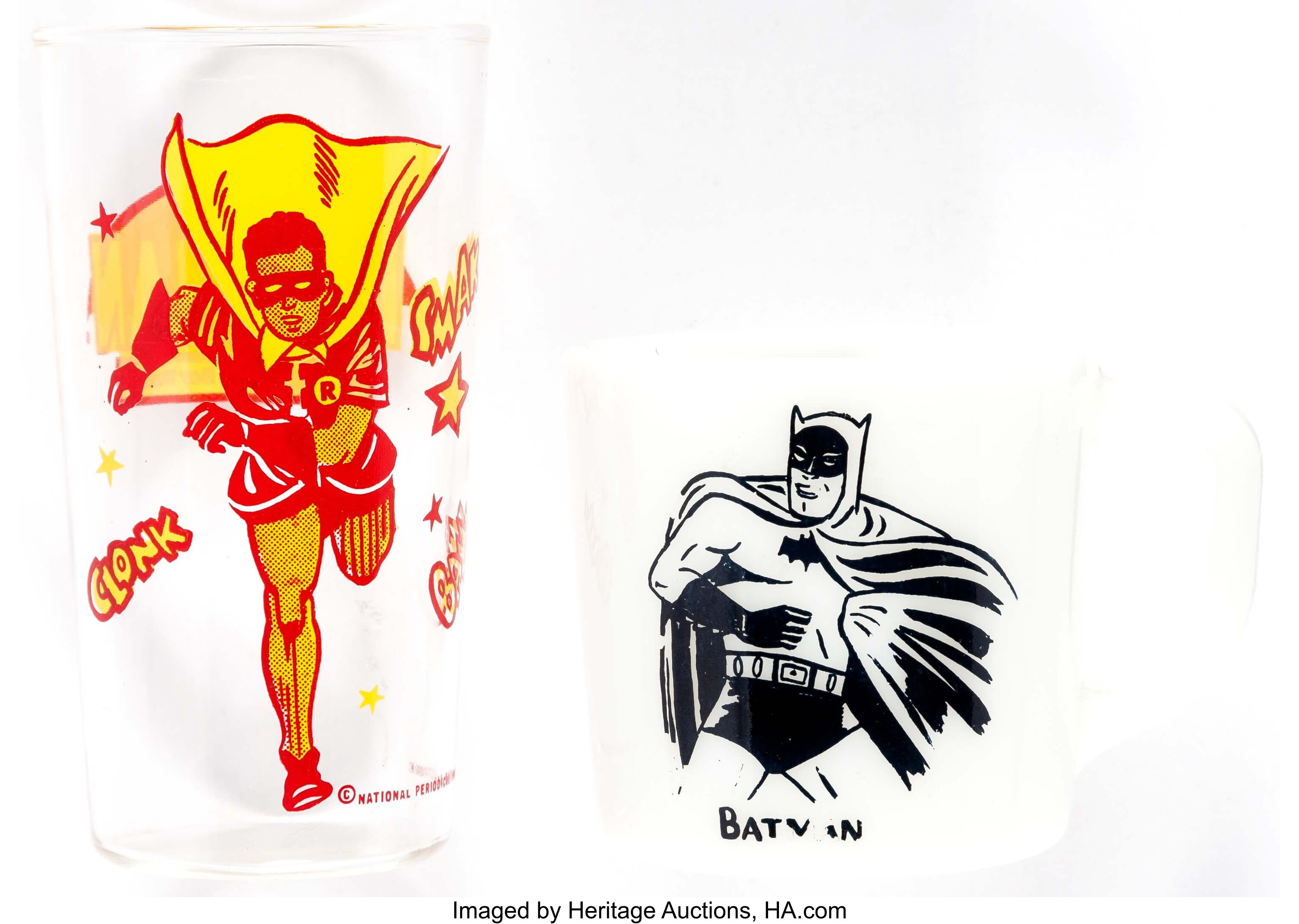 Batman Related Drinking Glasses Group of 2 (National Periodical, | Lot ...