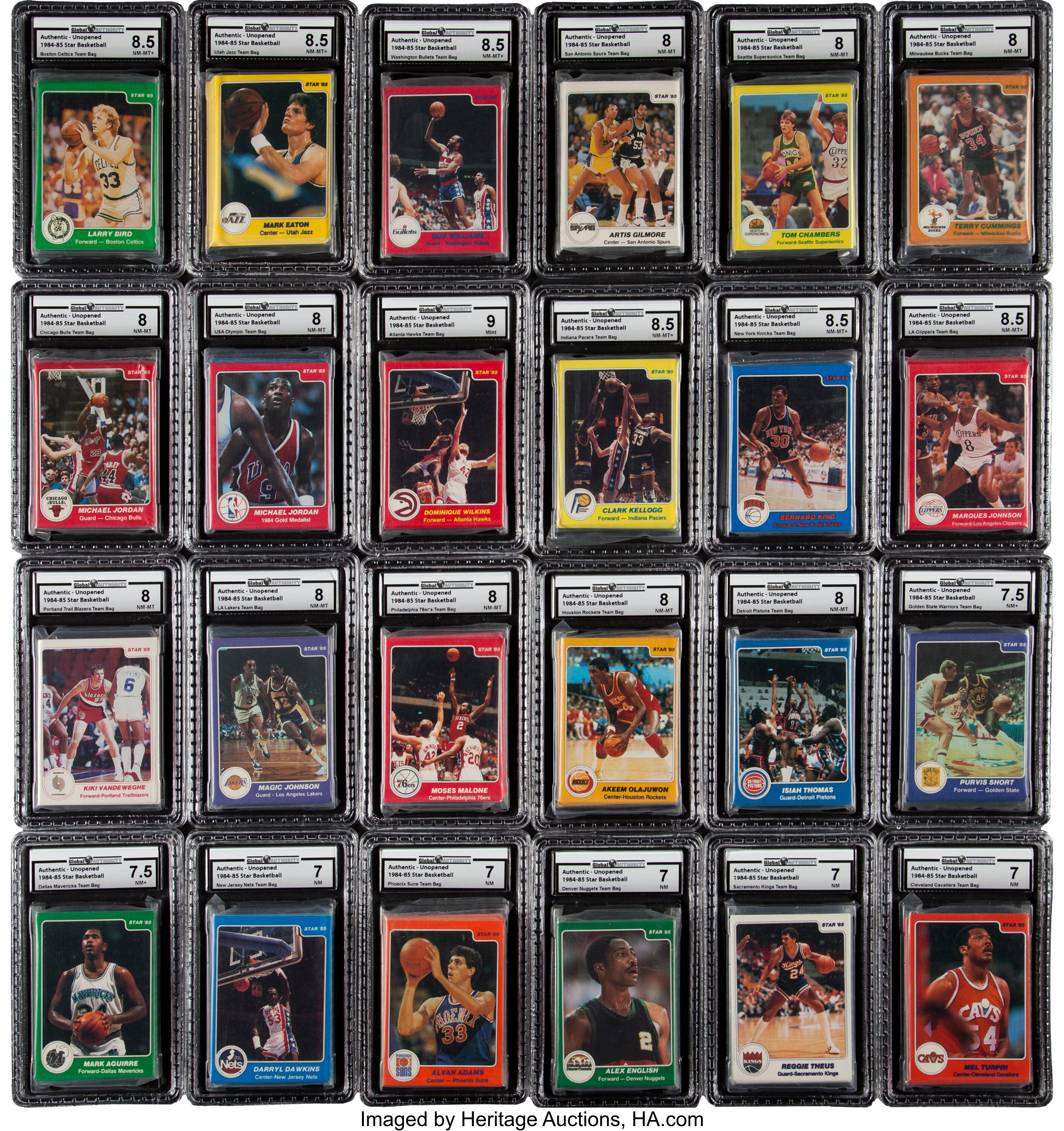 Sold at Auction: 1984 Star Basketball Detroit Pistons Team Set