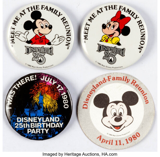 Walt Disney World Pin Back Buttons ~ 1980's