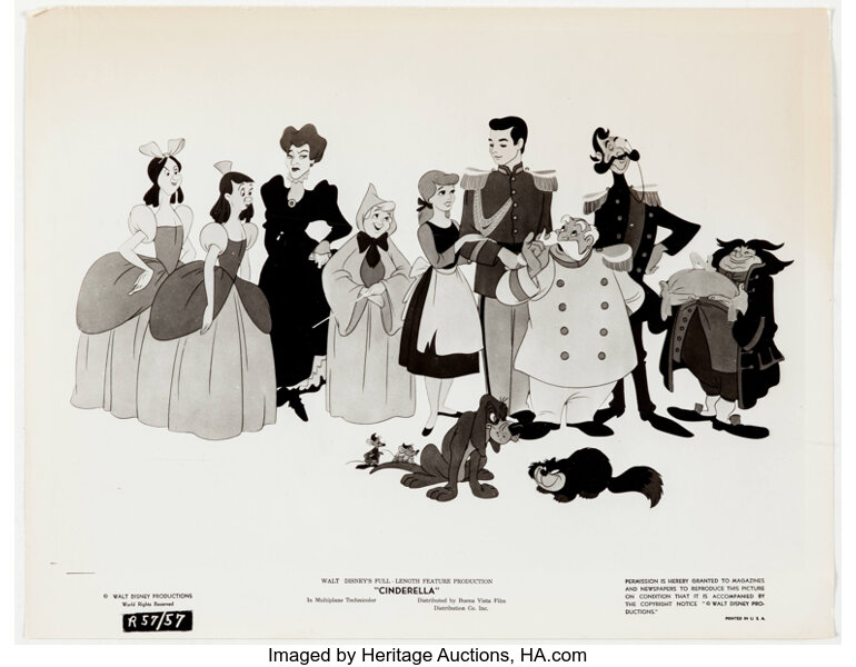 Cinderella Press Release and Publicity Photo Group of 29 (Walt, Lot #12546