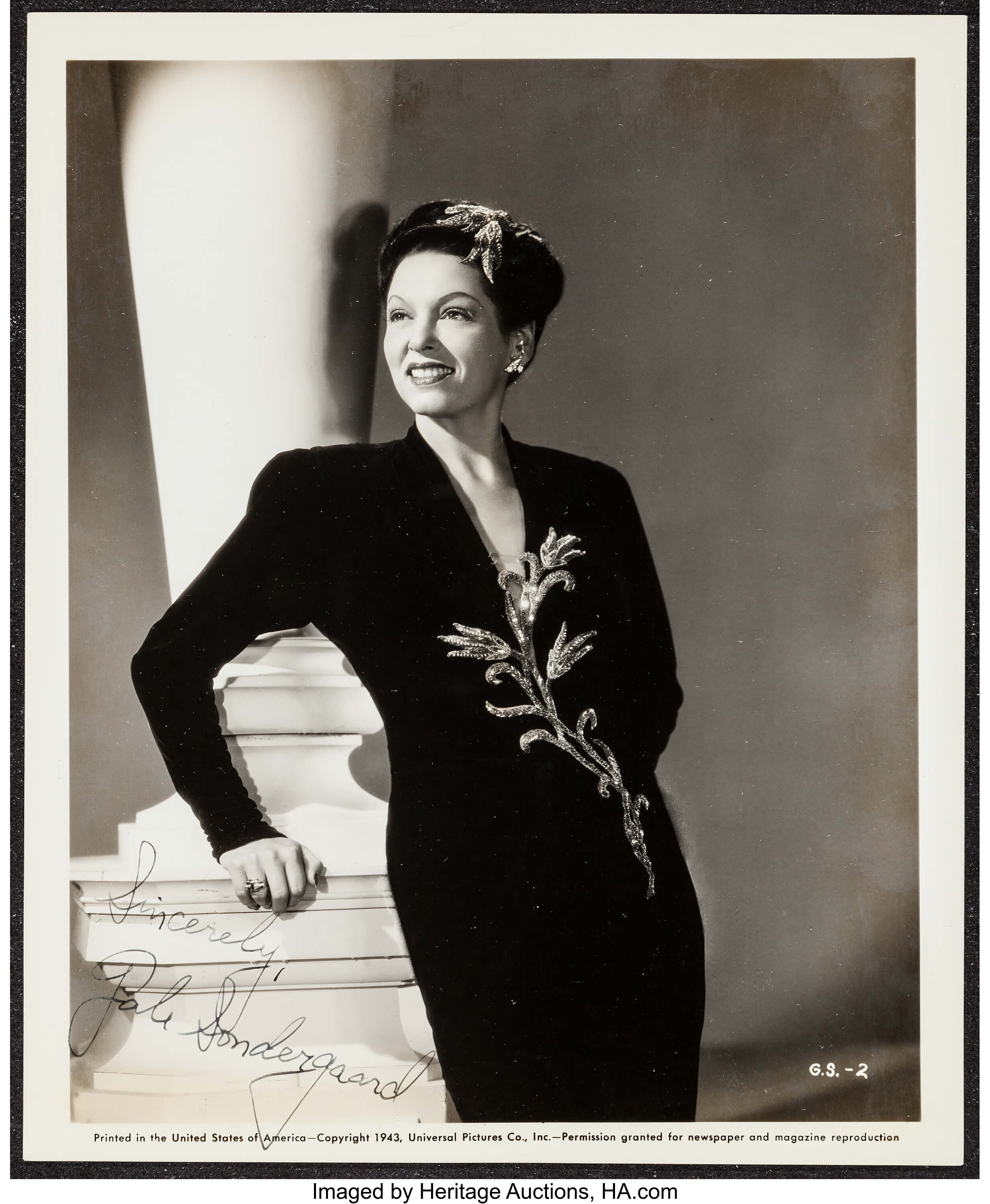 Gale Sondergaard in The Spider Woman (Universal, 1943). Autographed ...