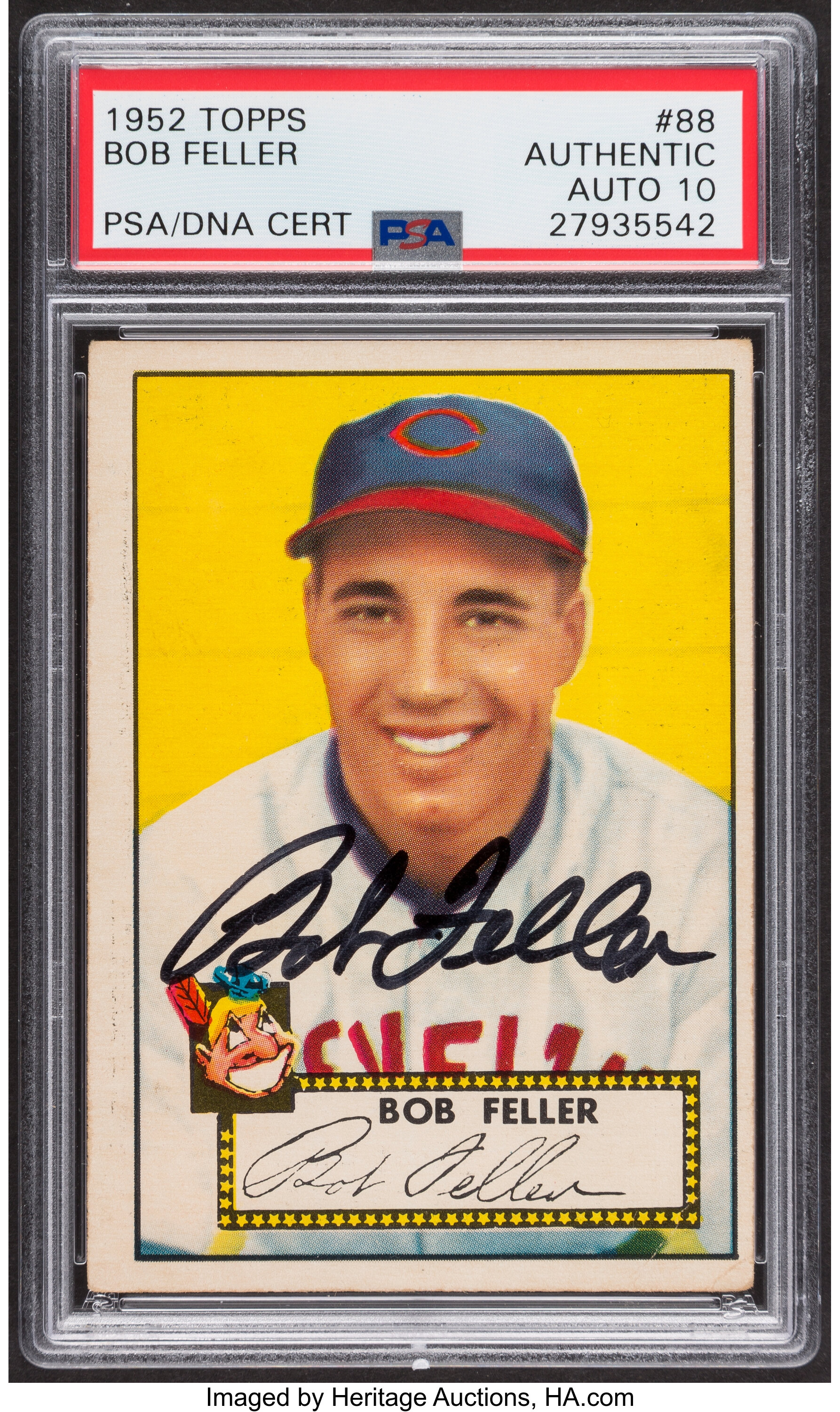 Bob Feller Autographed Signed Baseball Autograph Auto PSA/DNA