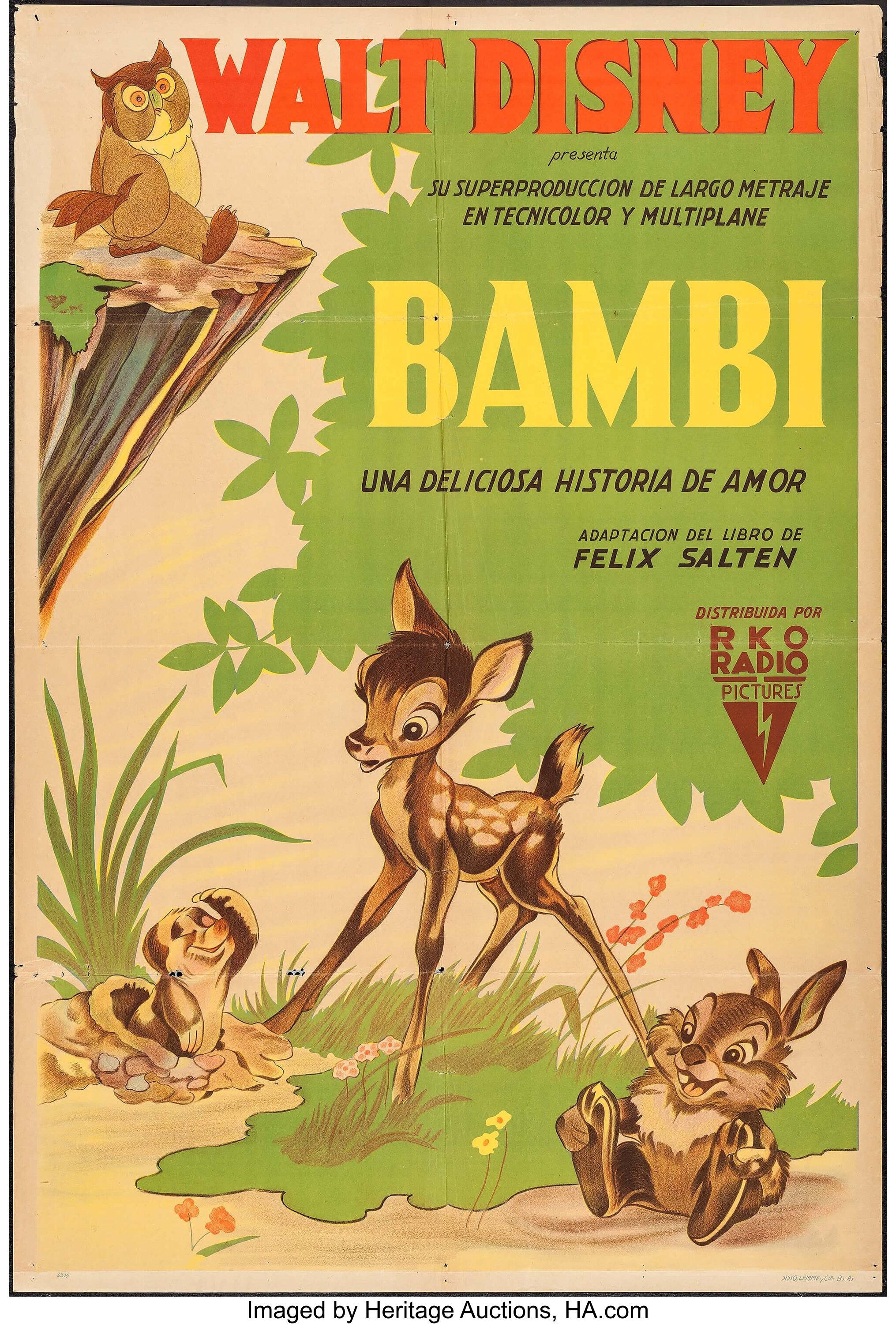 bambi movie poster 1942