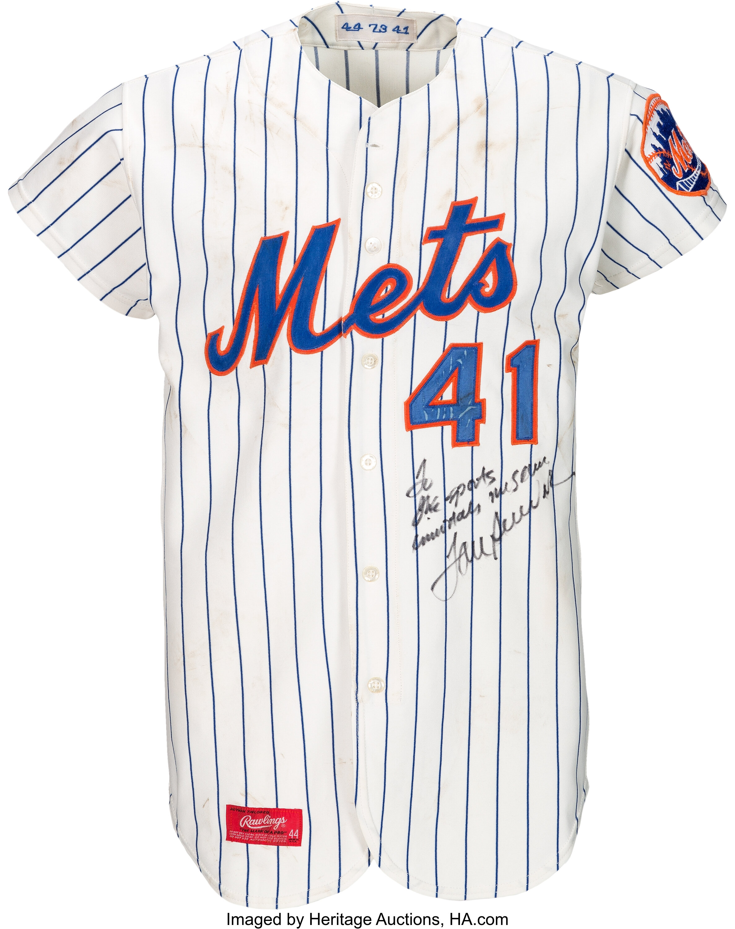 Tom Seaver Autographed Pinstriped New York Mets Jersey