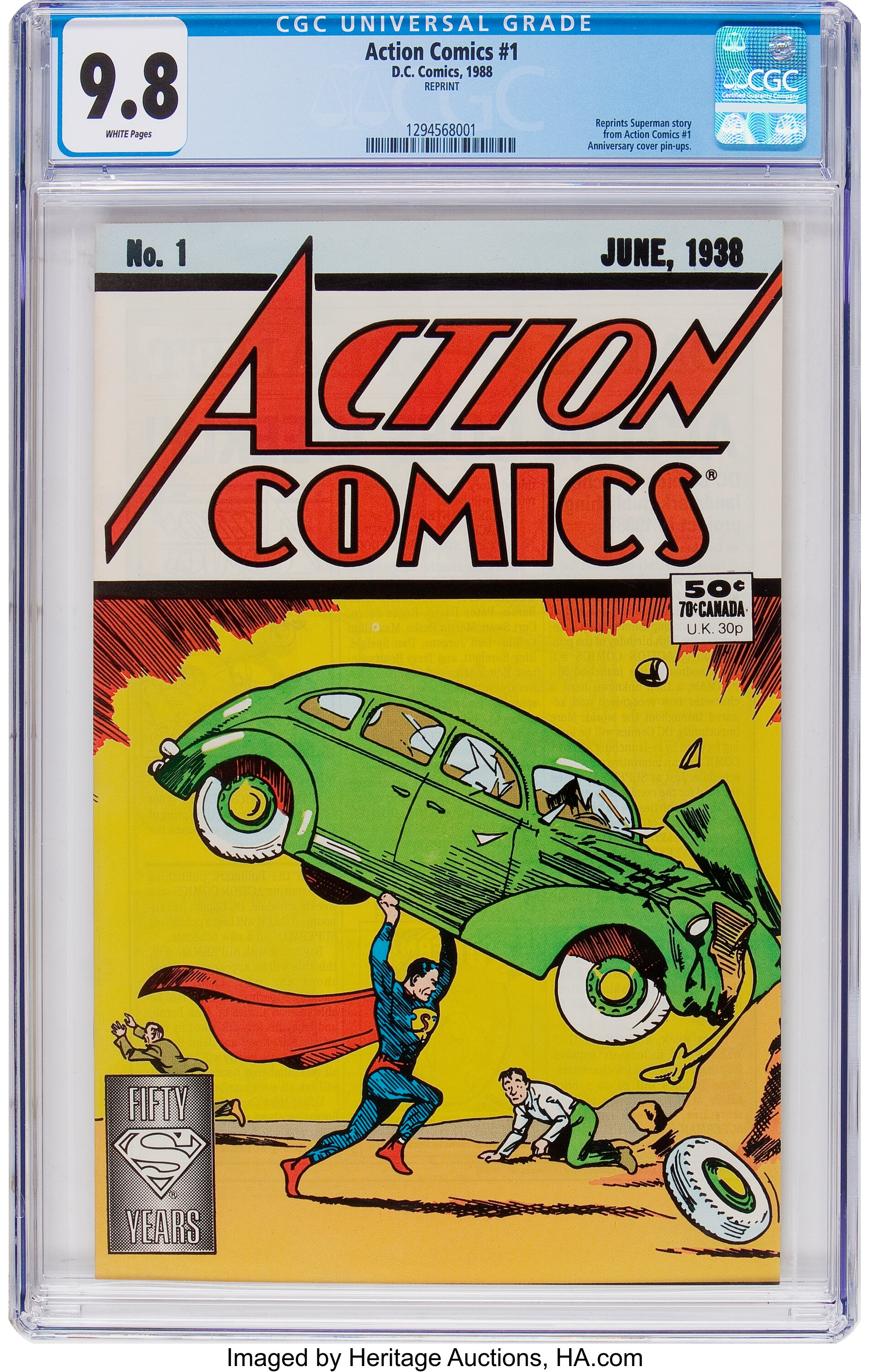 Action Comics Reprint 1 Dc 19 Cgc Nm Mt 9 8 White Pages Lot Heritage Auctions