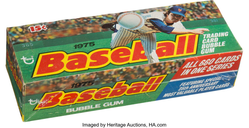 1975 Topps Baseball Card Fun Pack Box with (20) Packs Including