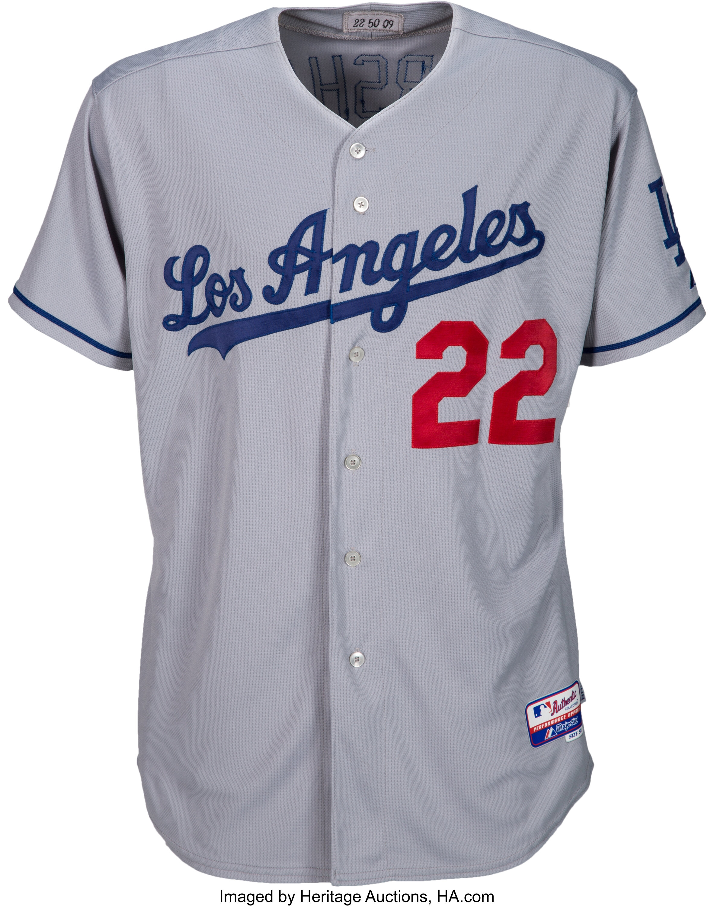 2009 Clayton Kershaw Game Worn & Signed Los Angeles Dodgers Jersey
