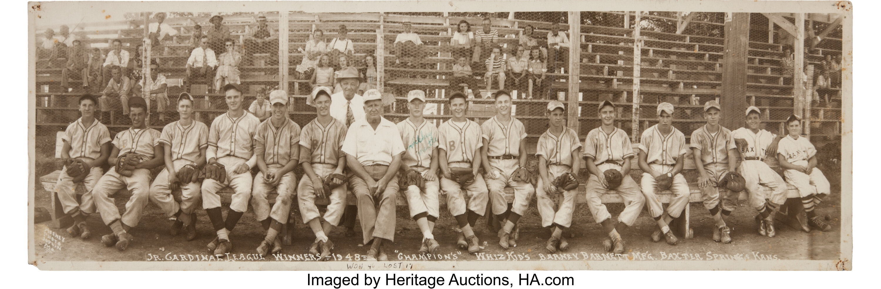 1947-48 Mickey Mantle Whiz Kids Signed Panoramas