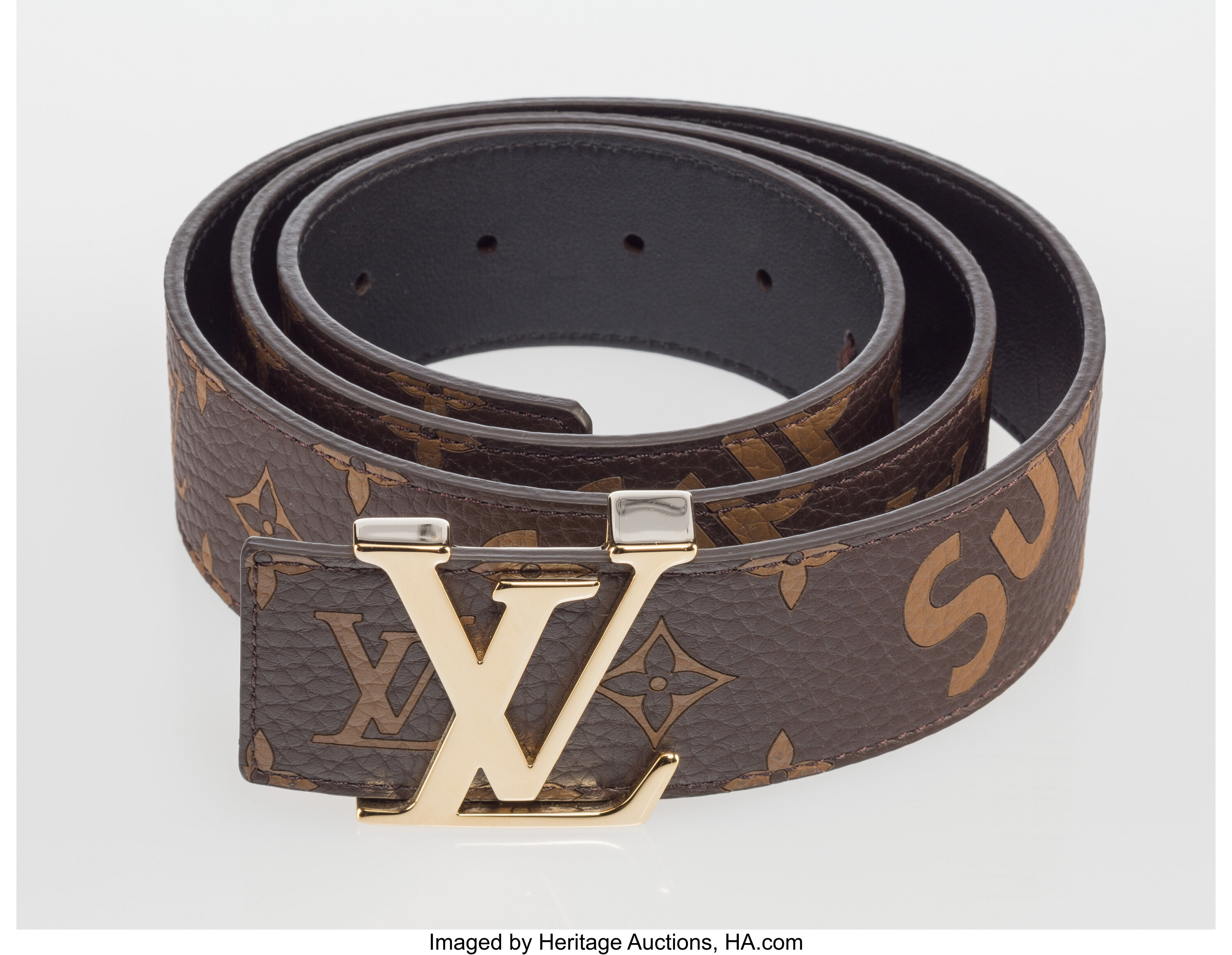 Supreme X Louis Vuitton. Supreme LV Initiales, 2016. Brown leather | Lot #14077 | Heritage Auctions