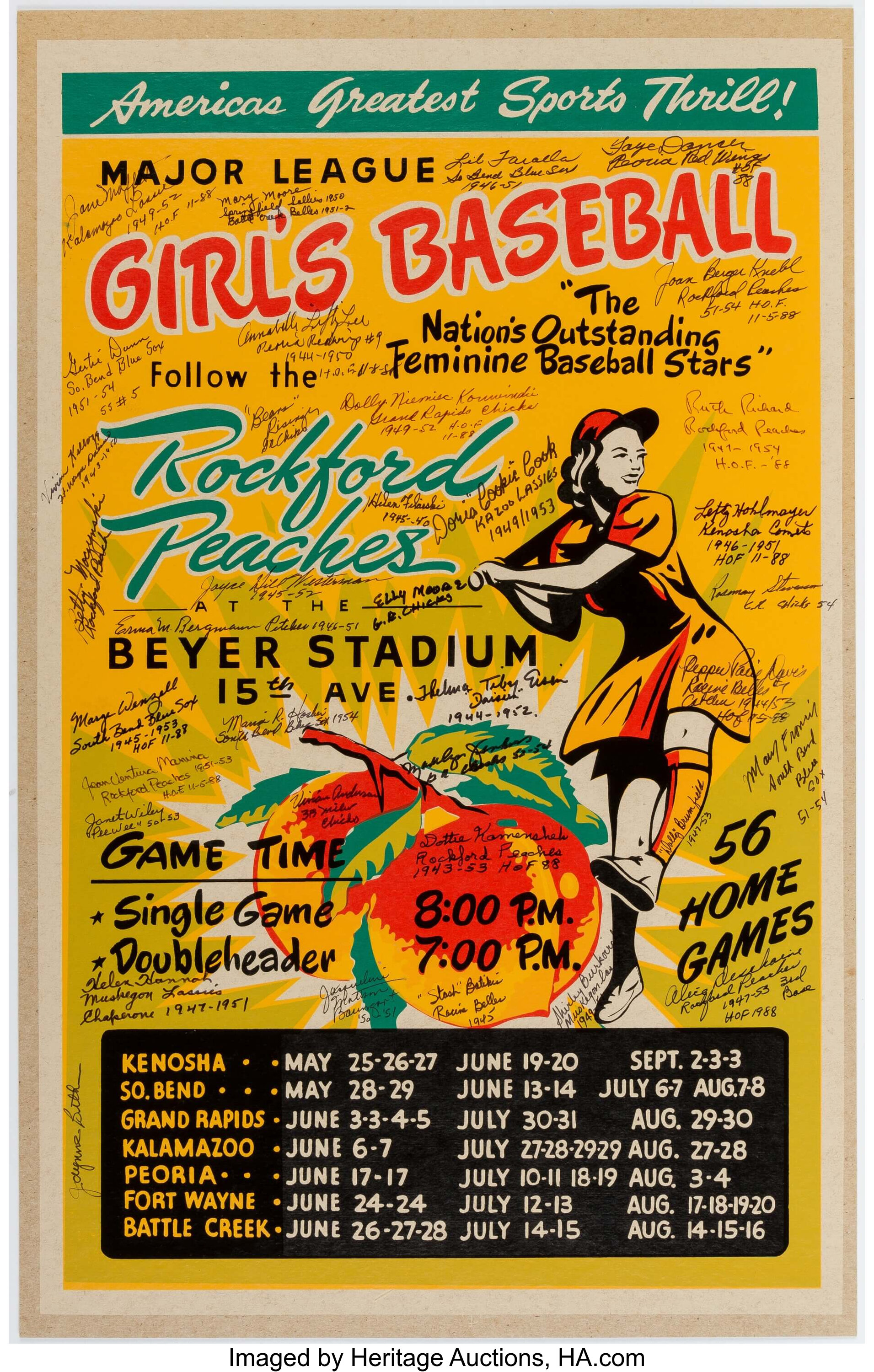 City Of Rockford Peaches - A League Of Their Own Poster for Sale by  Tracy-Design