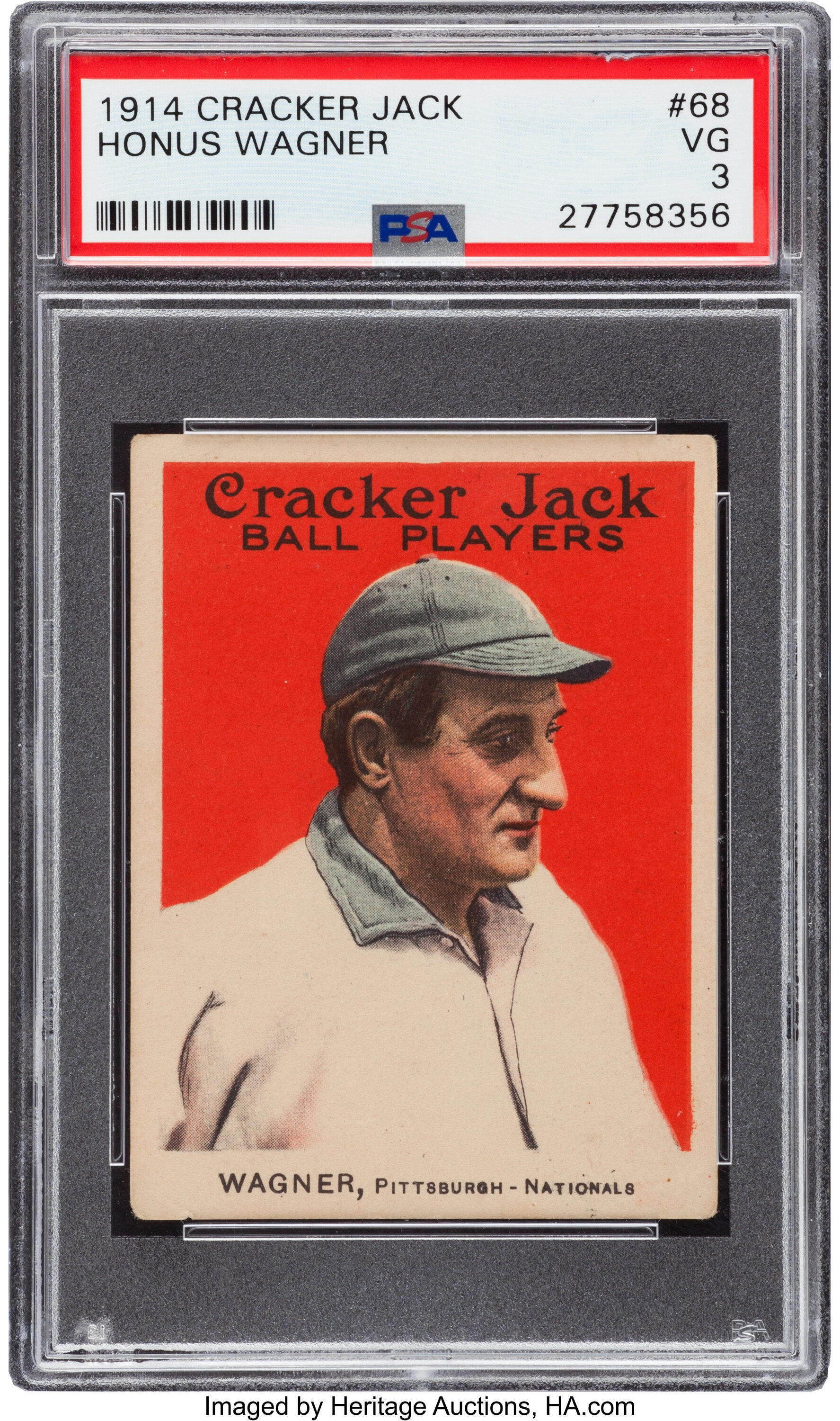 1914 Cracker Jack Honus Wagner #68 PSA VG 3.... Baseball Cards | Lot ...