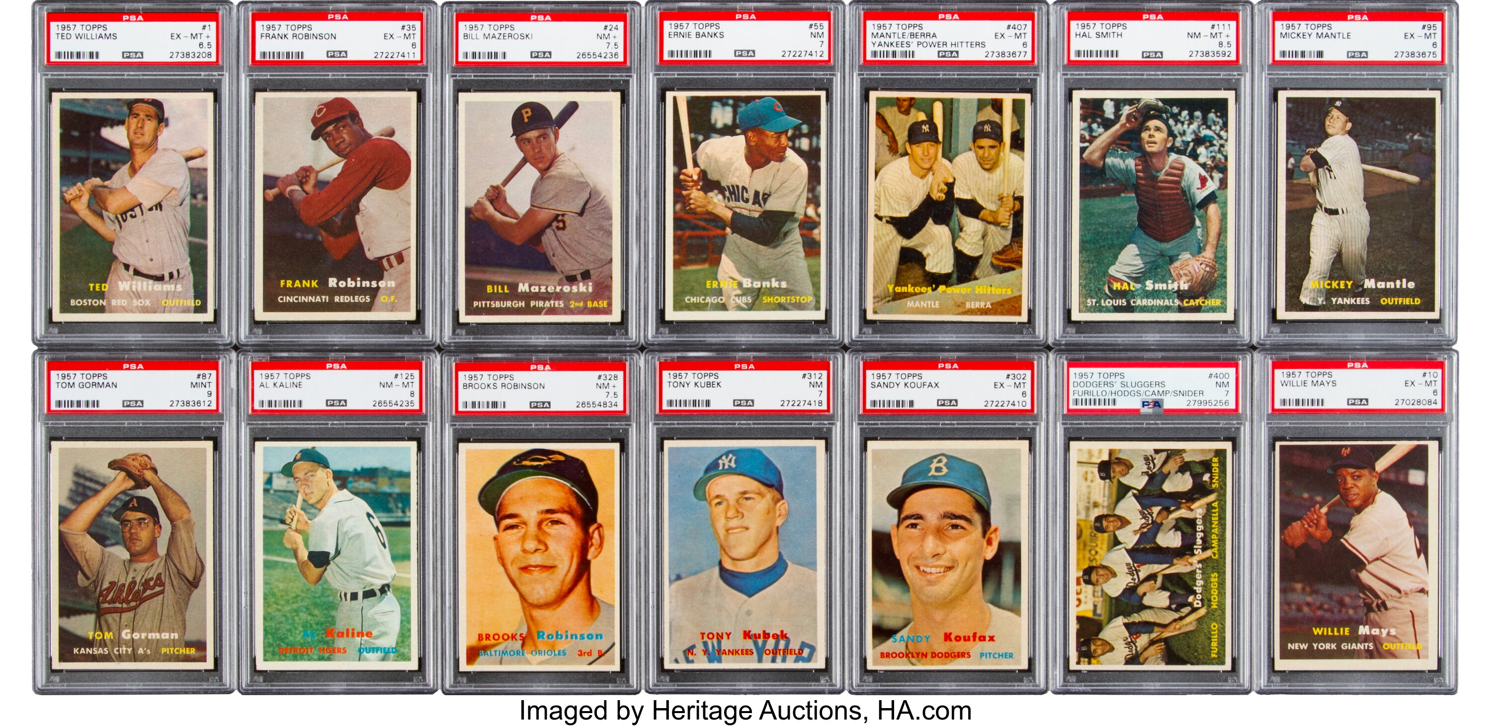  1957 Topps Baseball Complete Set 407 Cards VG overall