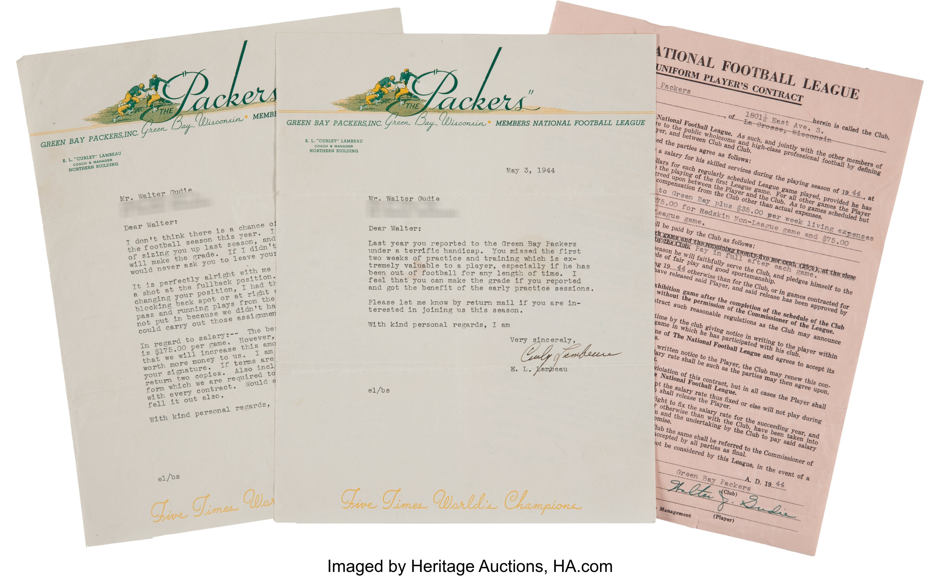 Lot Detail - 1946 Curly Lambeau Green Bay Packers Signed The Green Bay  Packers Hardcover Book *JSA Full Letter*