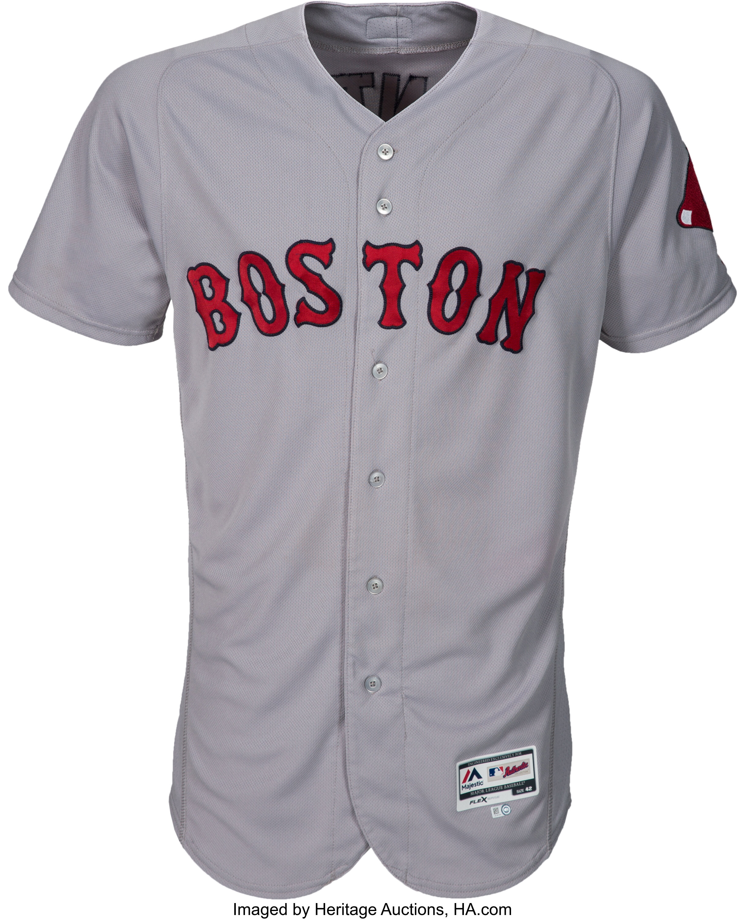 2017 Andrew Benintendi Game Worn Unwashed Boston Red Sox Jersey