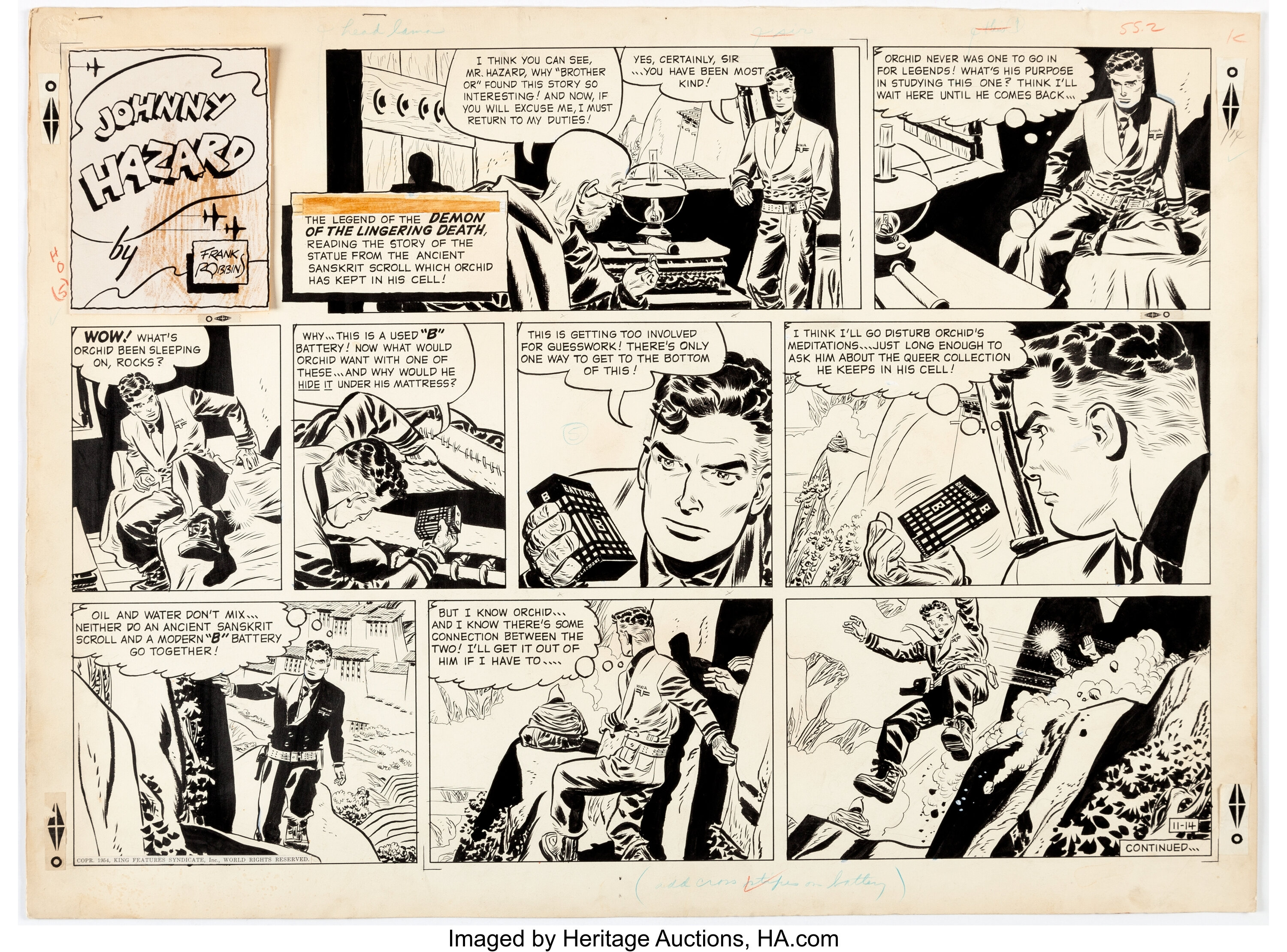 Frank Robbins Johnny Hazard Sunday Comic Strip Original Art dated | Lot ...