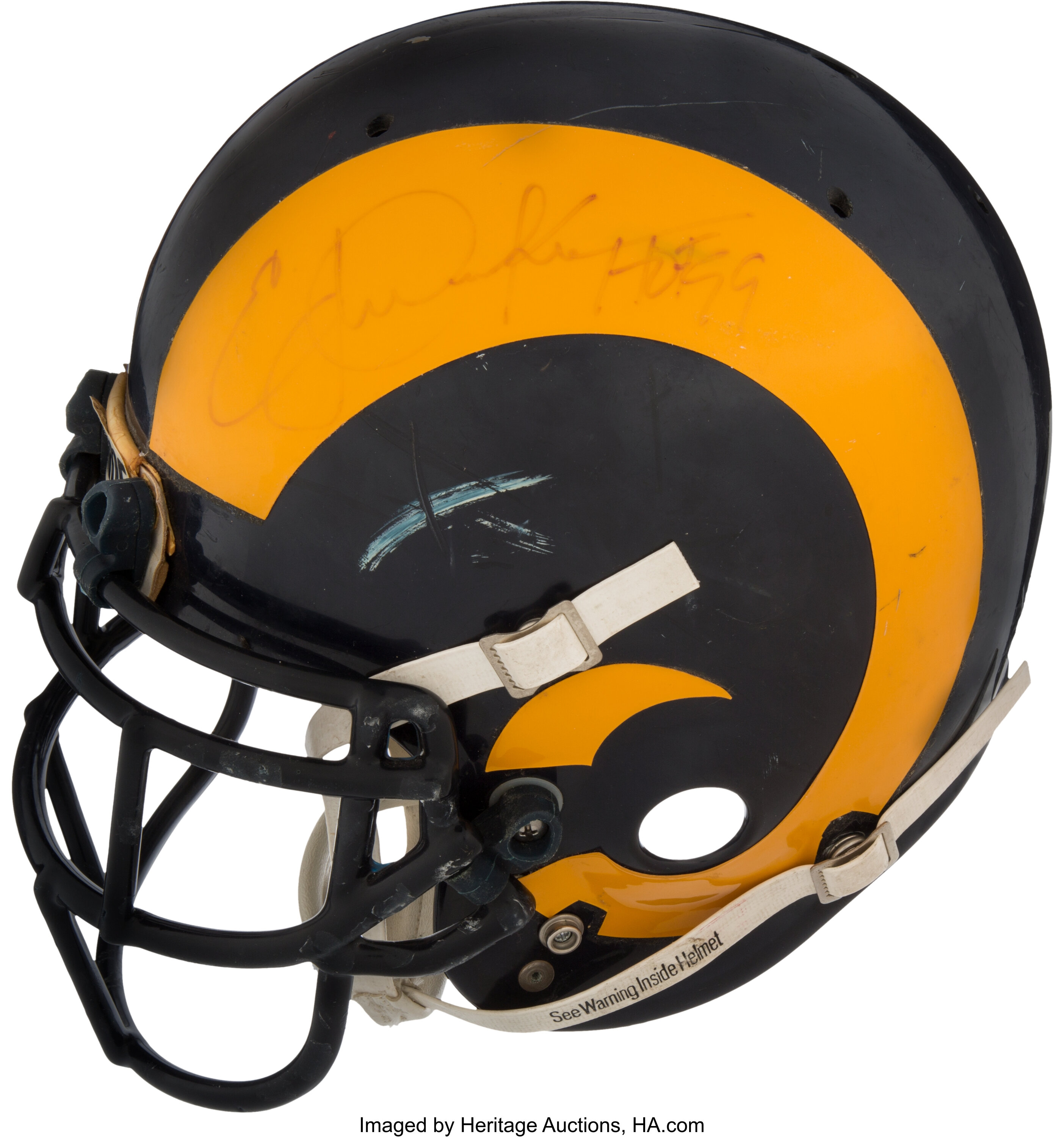 Eric Dickerson Signed Los Angeles Rams Authentic Eclipse Helmet