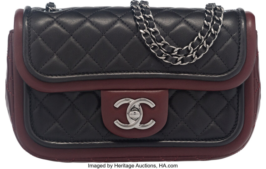 Chanel Quilted Lambskin Leather Small Tote Black with Ruthenium