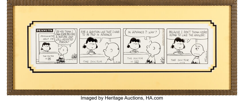 Charles Schulz Peanuts Sunday Comic Strip Charlie Brown And Lucy Lot Heritage Auctions