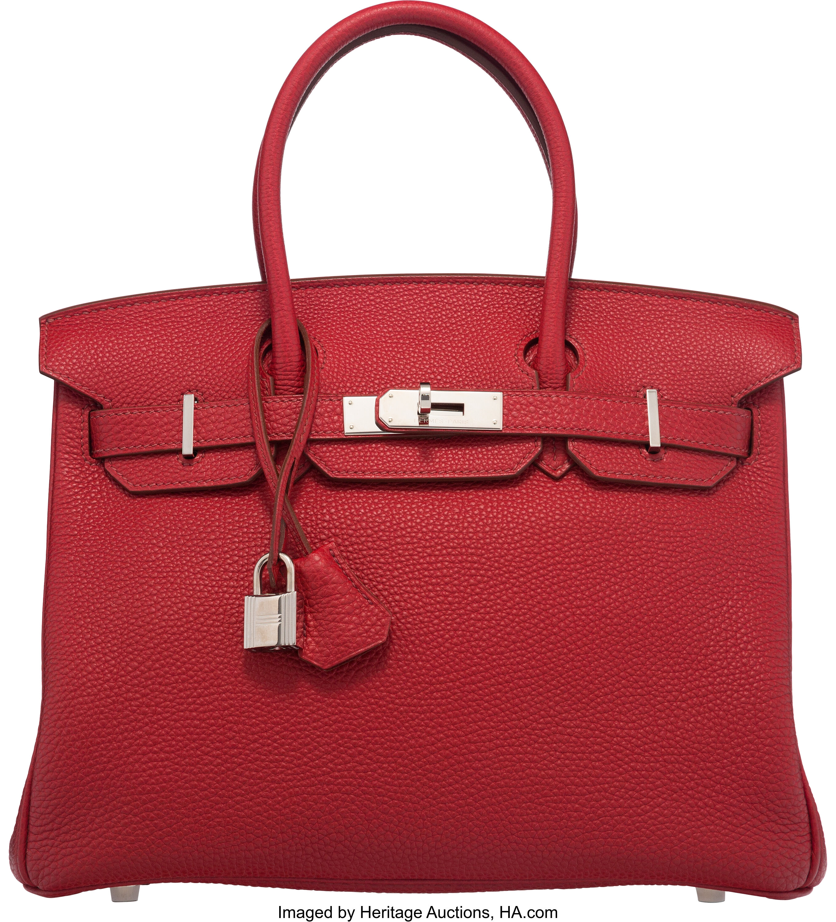 Hermes 30cm Rouge Garrance Birkin Bag