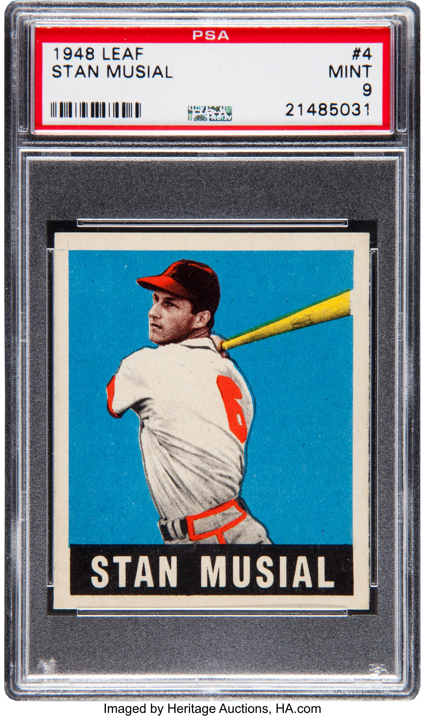 Stan Musial Signed 1948 Bowman #36 St. Louis Cardinals Baseball Card PSA Auto 10