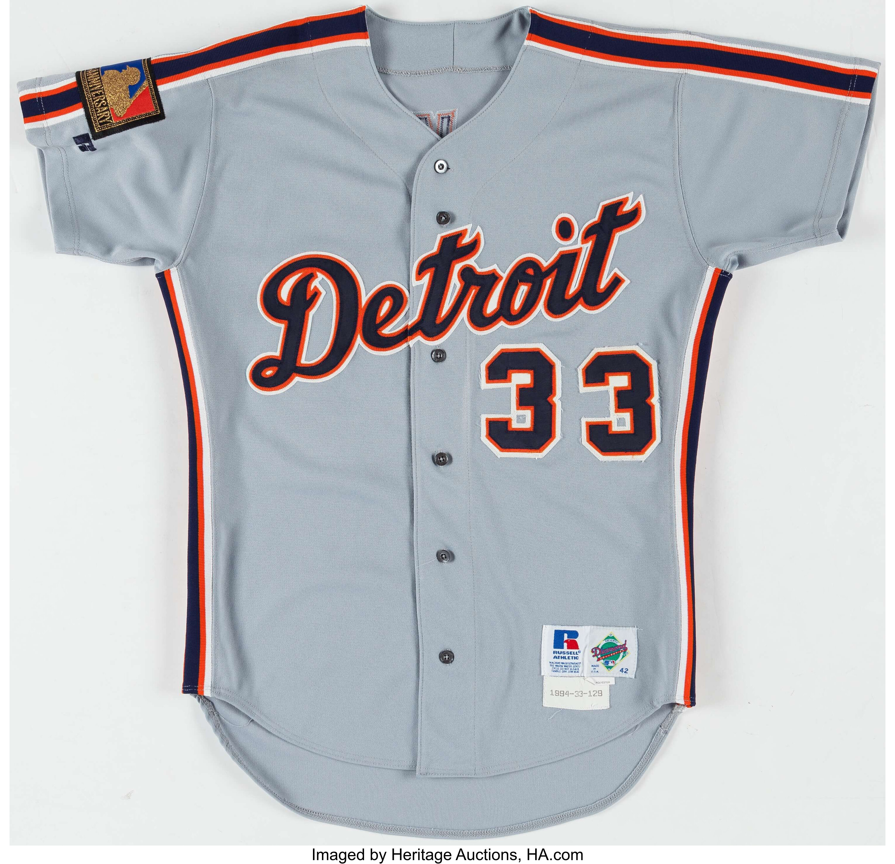 1994 Eric Davis Detroit Tigers Game Worn Jersey.  Baseball, Lot #41307