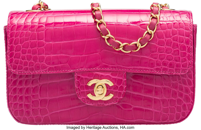 Chanel Fuchsia Alligator Small Classic Flap Bag with Gold Hardware. | Lot  #58004 | Heritage Auctions