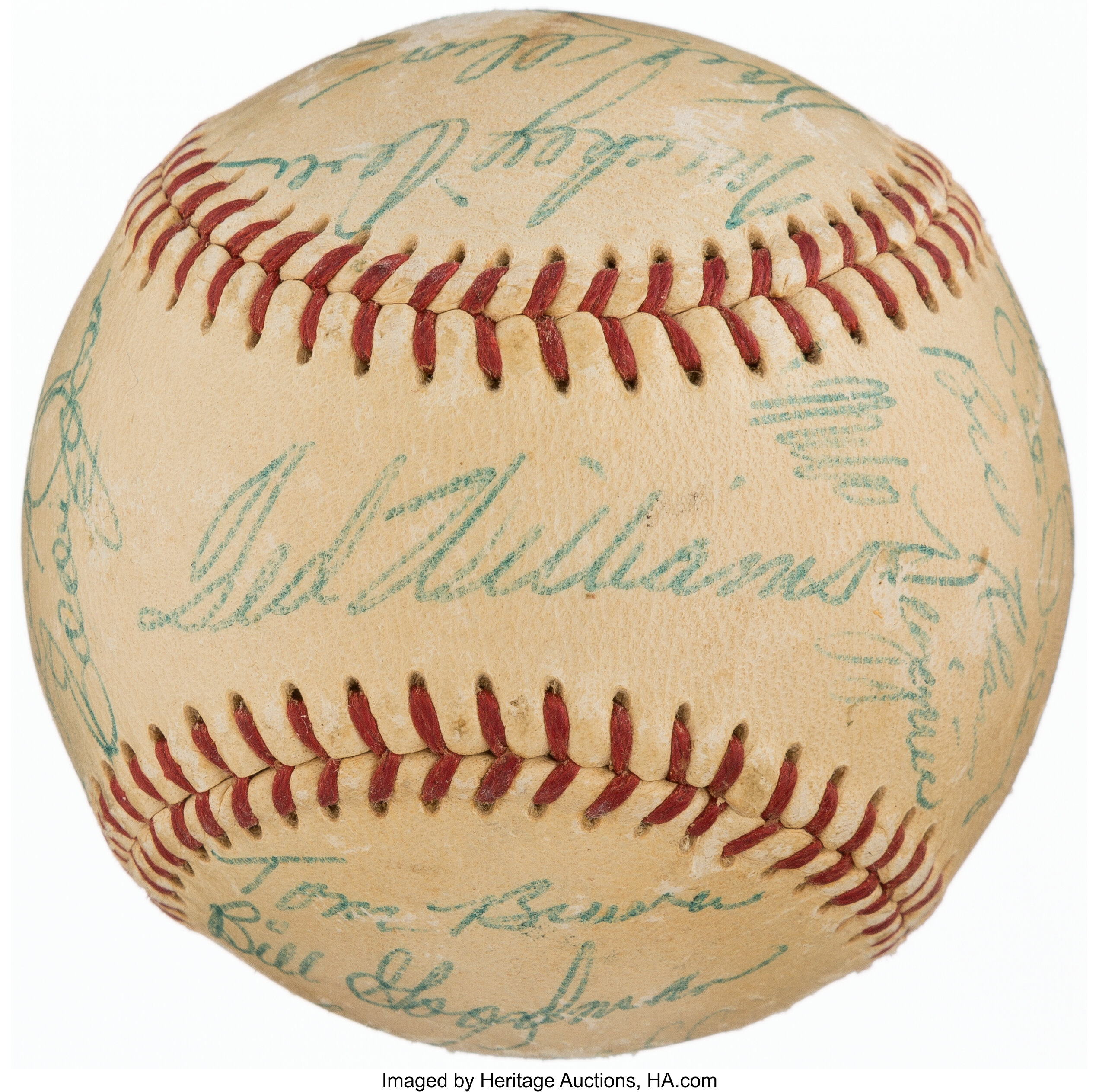 Sold at auction 1955 Boston Red Sox Autographed Baseball Auction