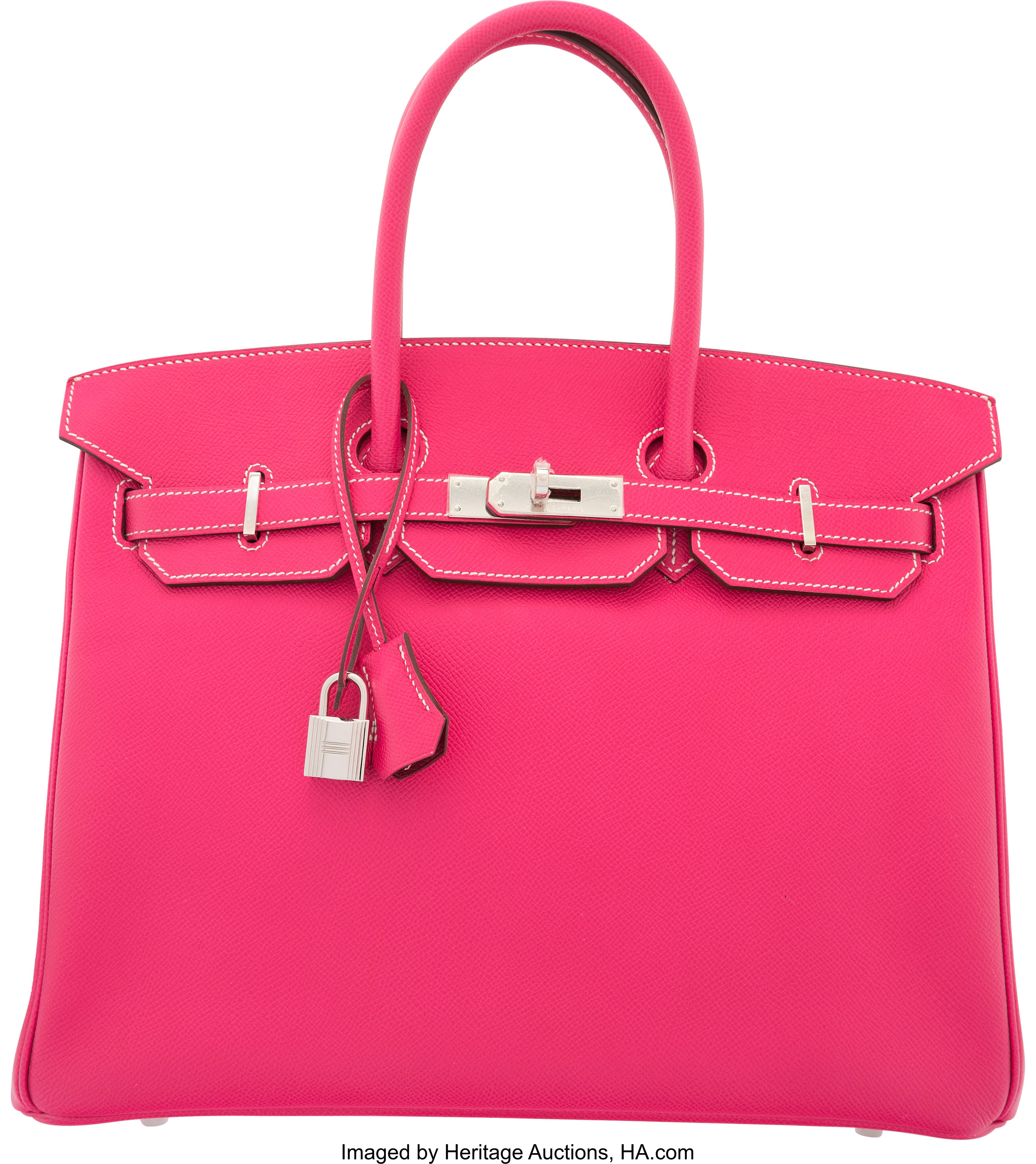 Hermes Rose Tyrien/ Rubis Epsom Leather 35cm Candy Birkin Bag PHW