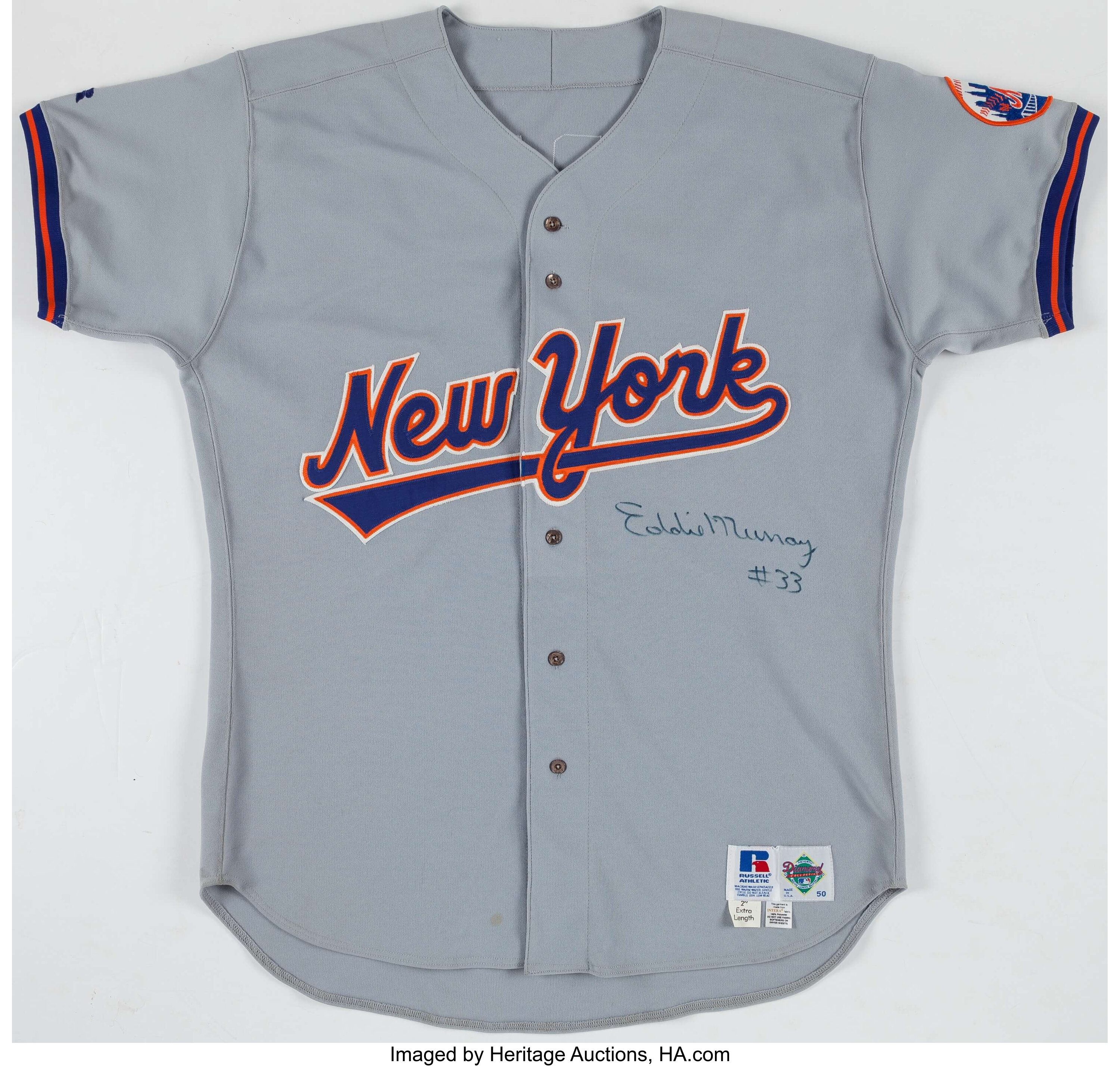 New York Mets Late 1990s Team Issued Jersey Russell Athletic Size 52