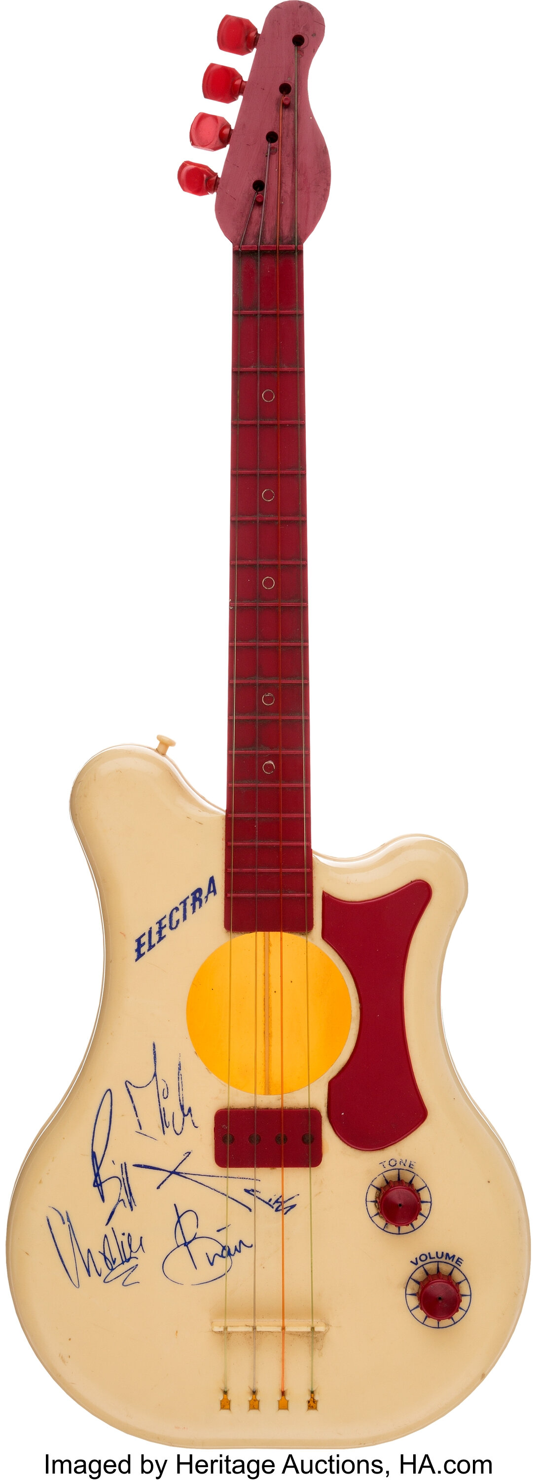 Toy store bass guitar