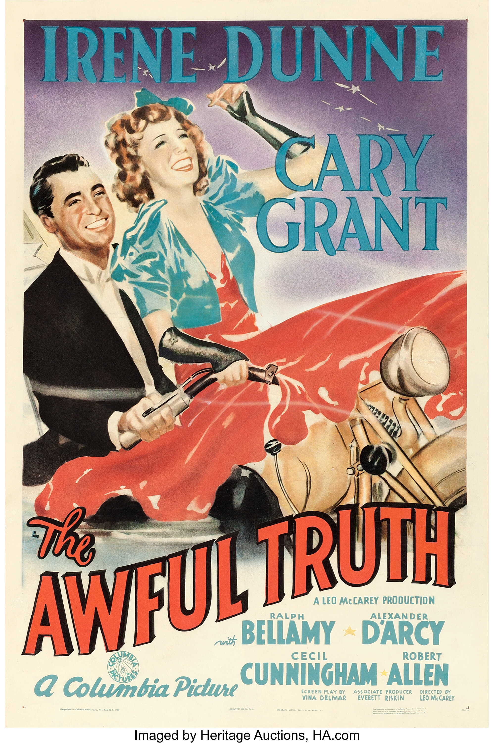 The Awful Truth (Columbia, 1937). One Sheet (27