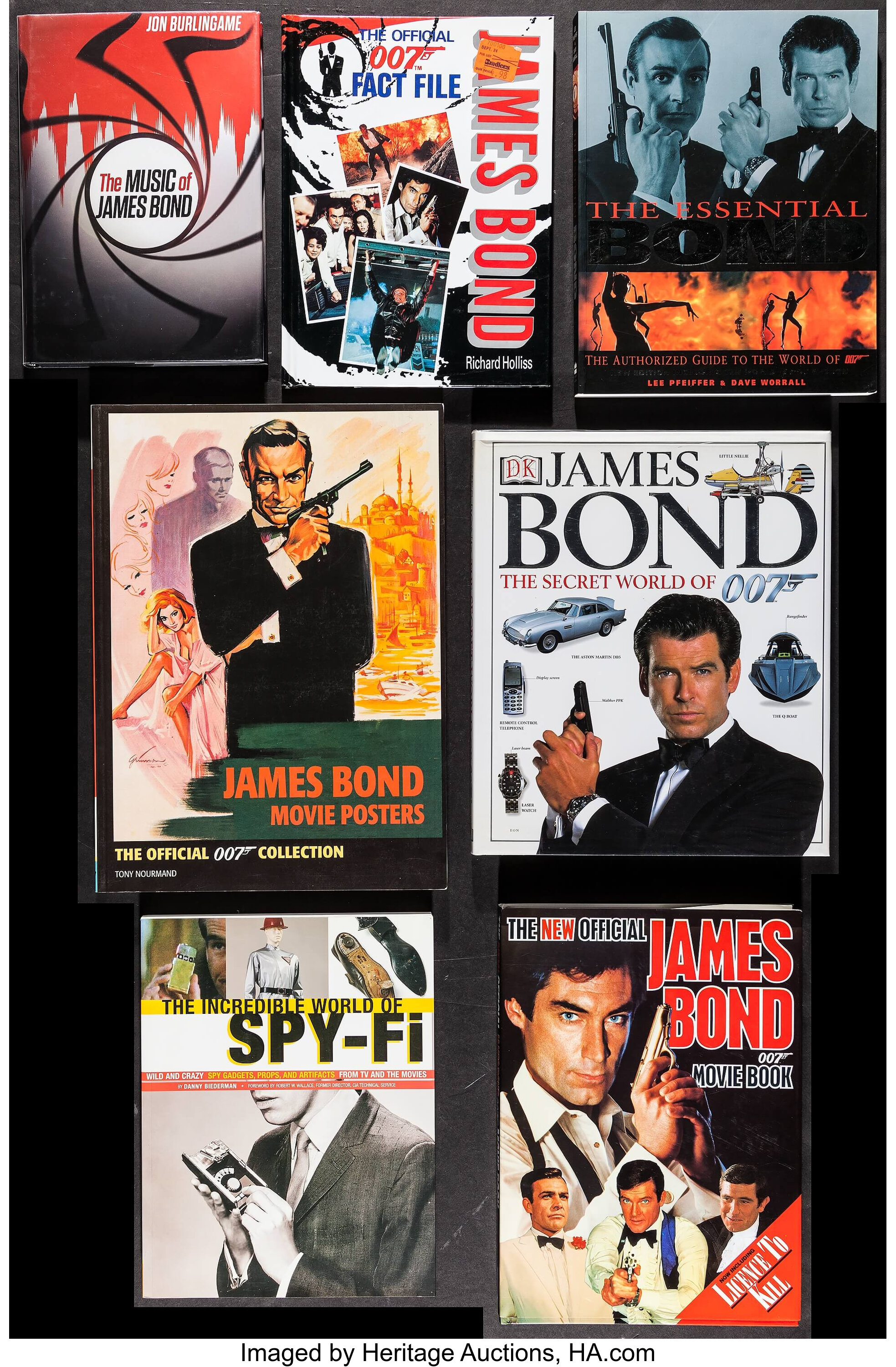 James Bond Book Lot (Various, 1989-2002). Hardcover Books (2